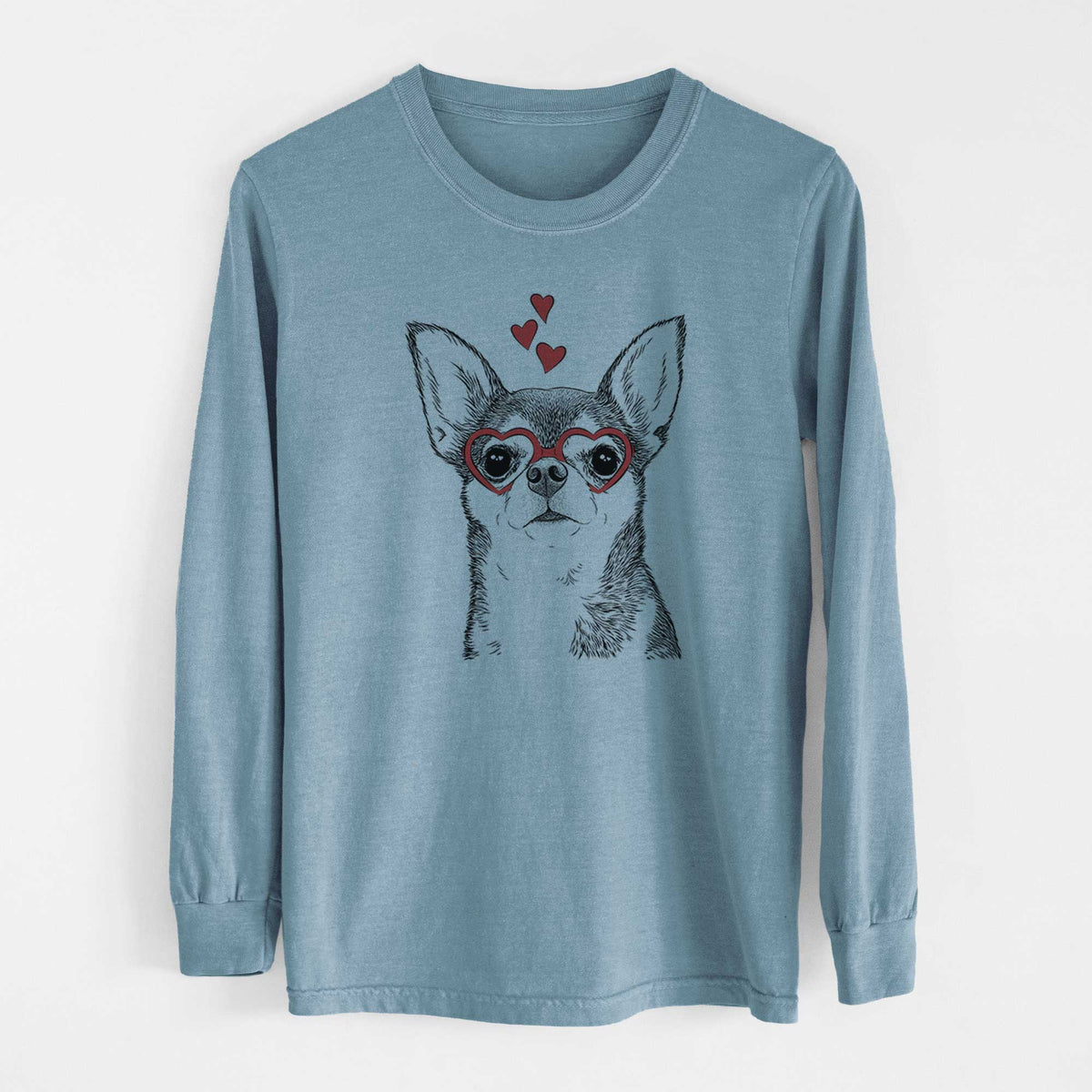 Valentine Baby the Chihuahua - Heavyweight 100% Cotton Long Sleeve