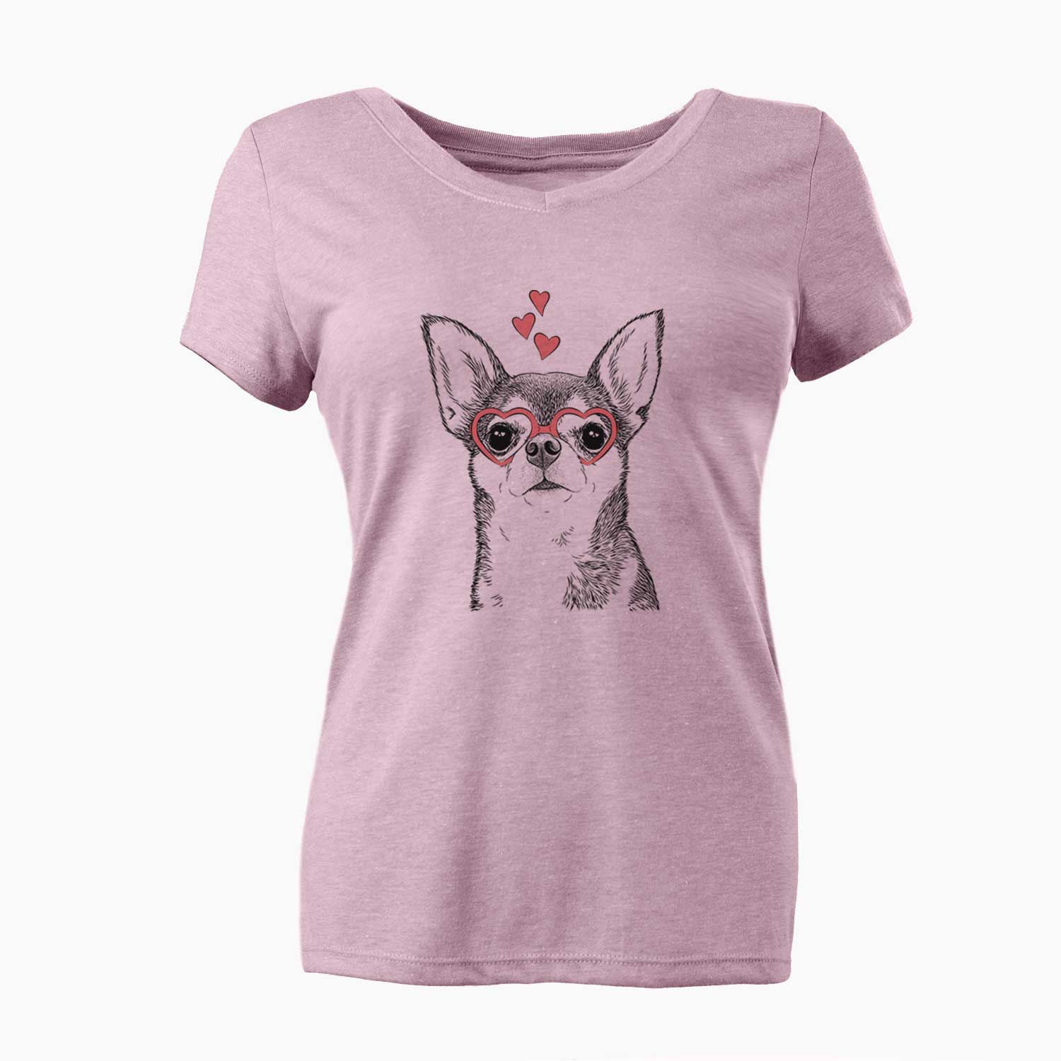 Valentine Baby the Chihuahua - Women's V-neck Shirt