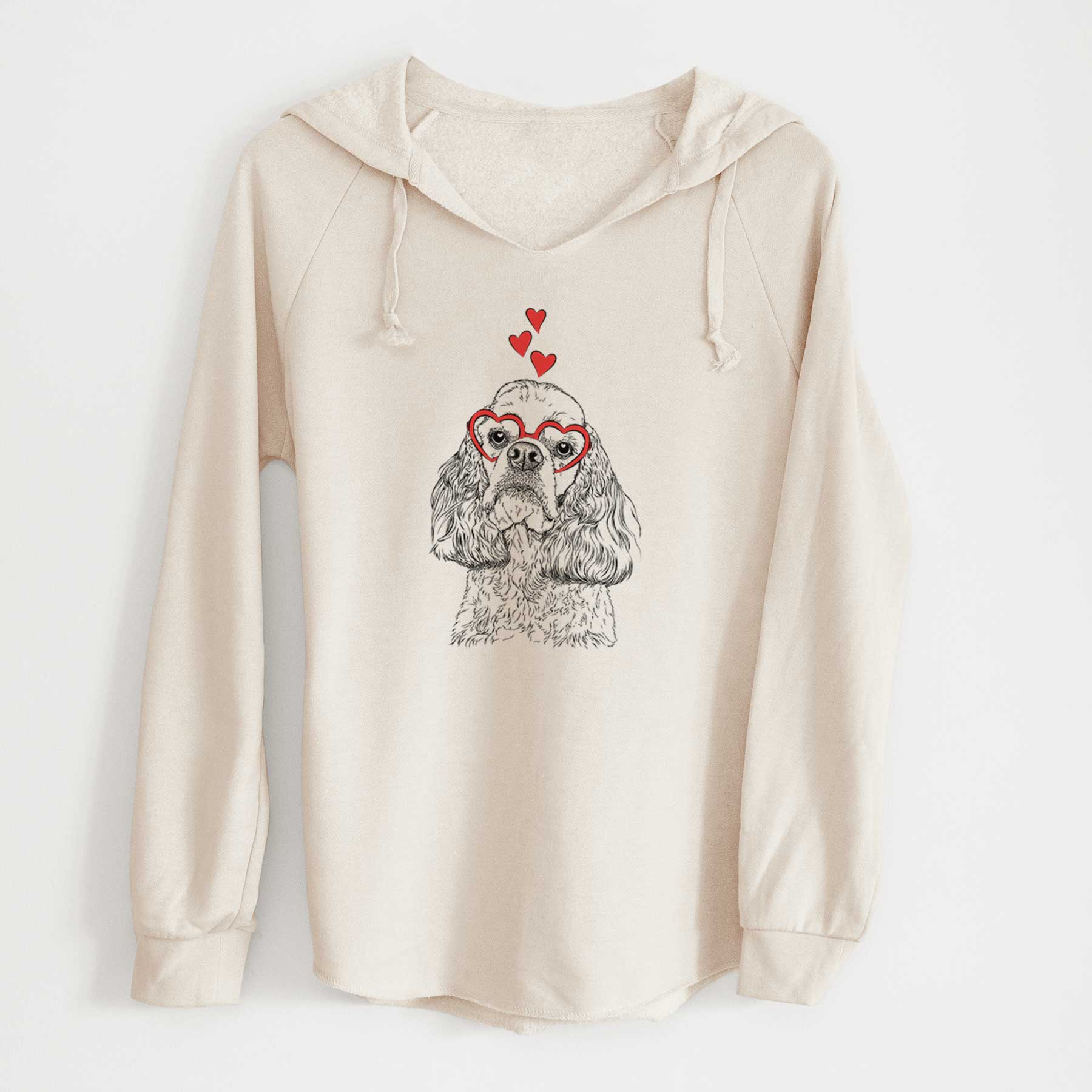 Valentine Bailey the American Cocker Spaniel - Cali Wave Hooded Sweatshirt