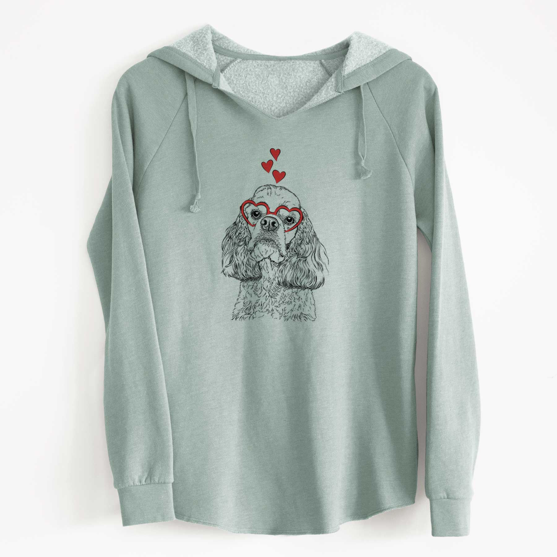 Valentine Bailey the American Cocker Spaniel - Cali Wave Hooded Sweatshirt