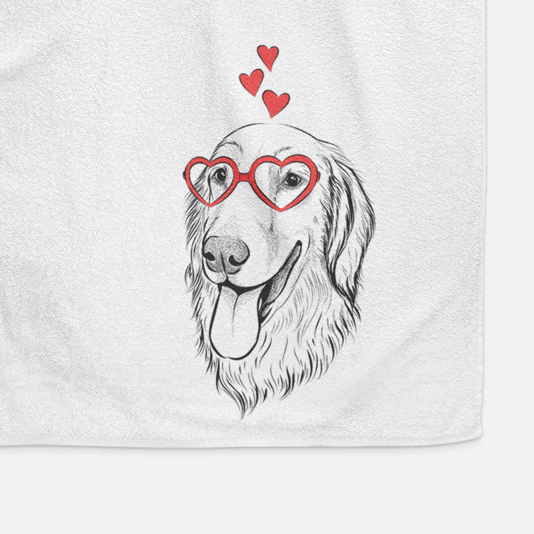 Bailey the Golden Retriever Decorative Hand Towel