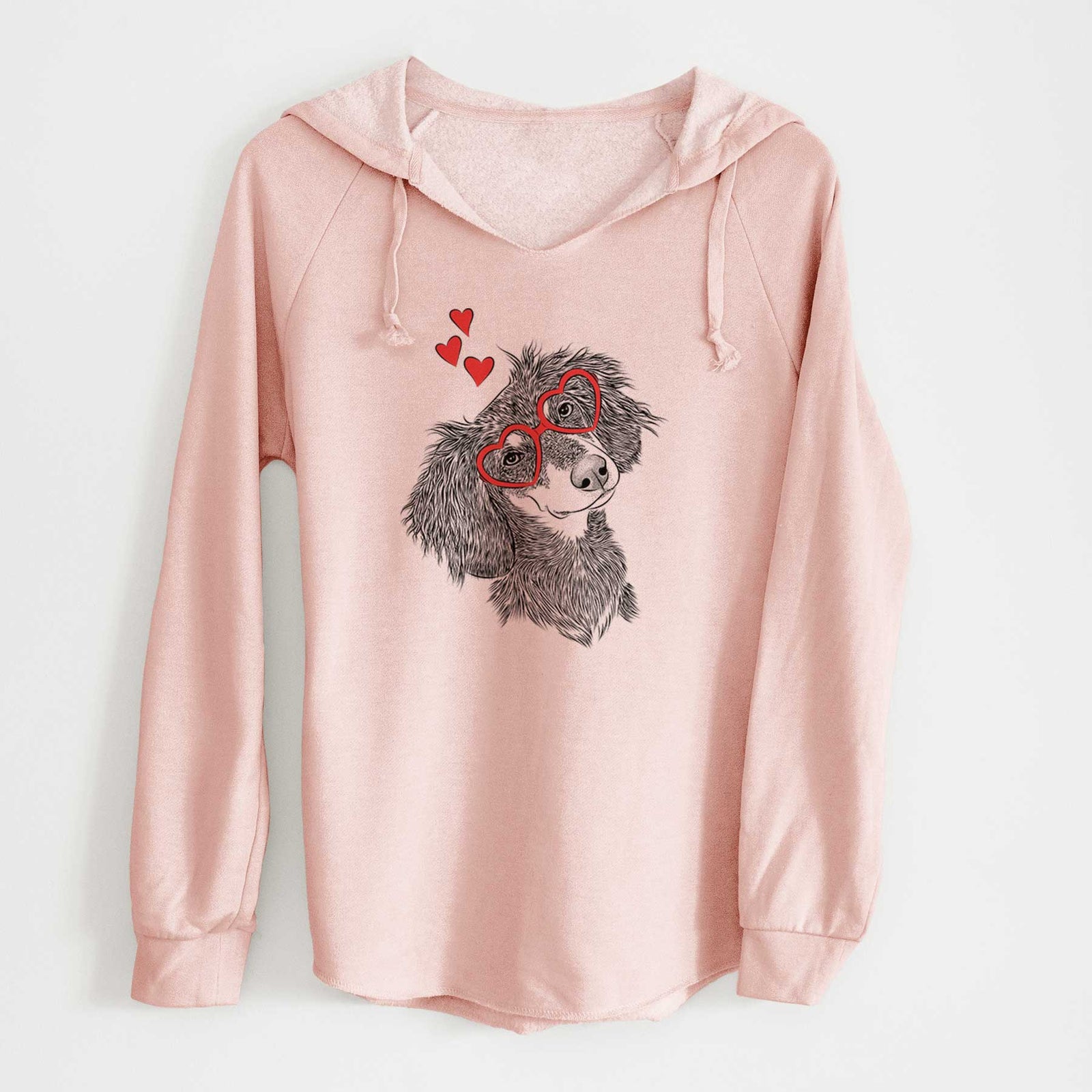 Valentine Bailey the Long Haired Dachshund - Cali Wave Hooded Sweatshirt
