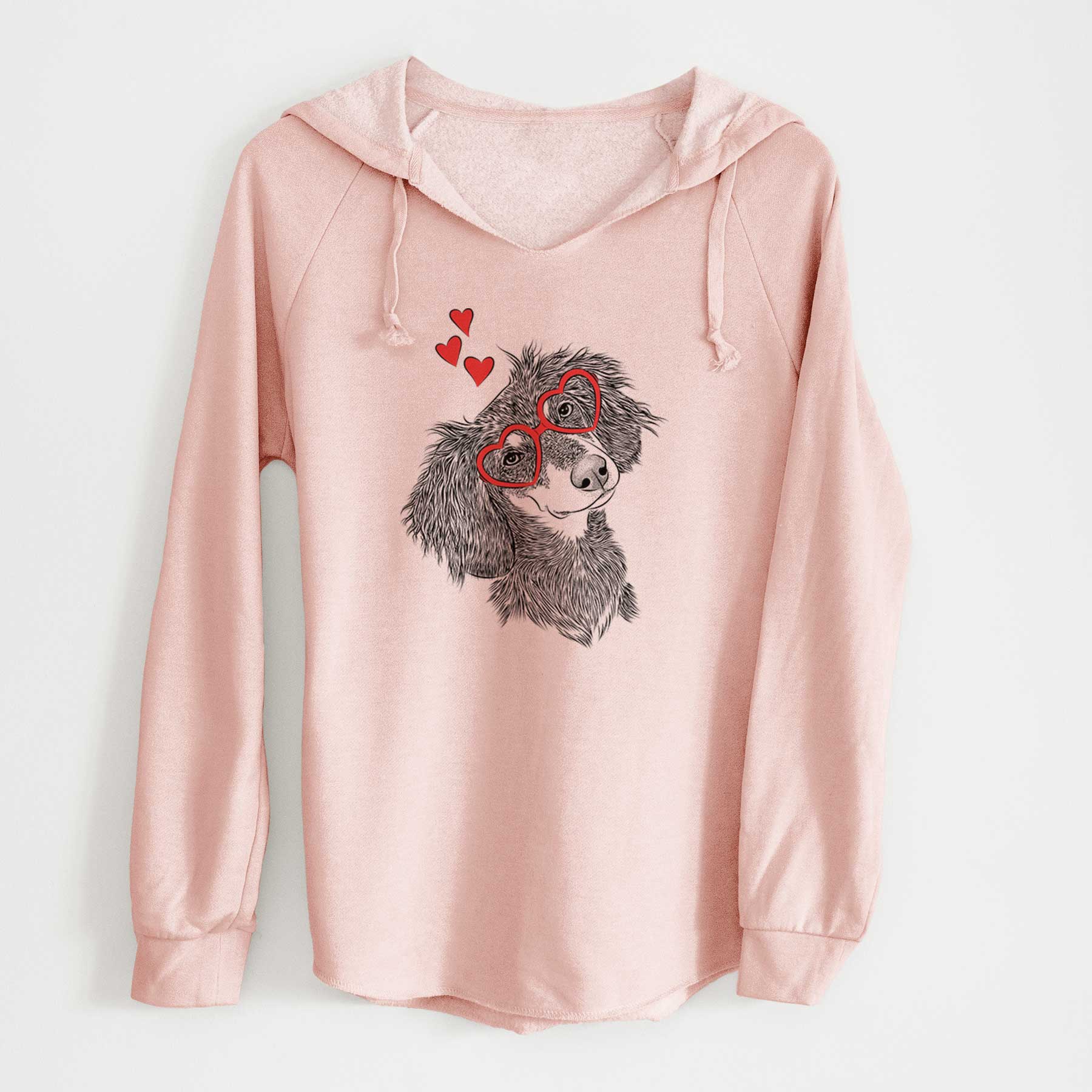 Valentine Bailey the Long Haired Dachshund - Cali Wave Hooded Sweatshirt