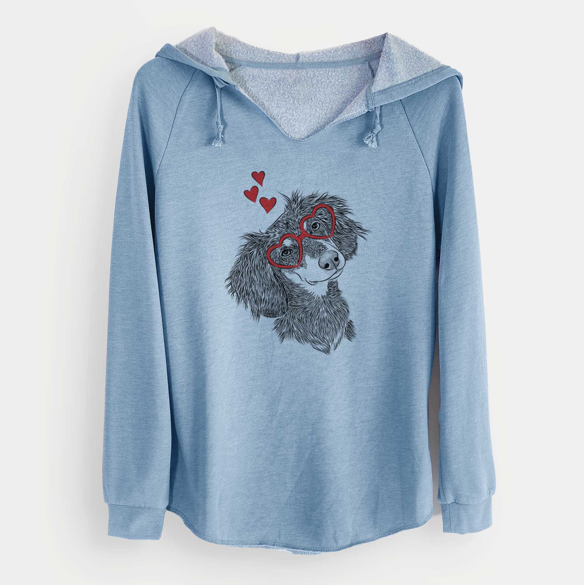 Valentine Bailey the Long Haired Dachshund - Cali Wave Hooded Sweatshirt