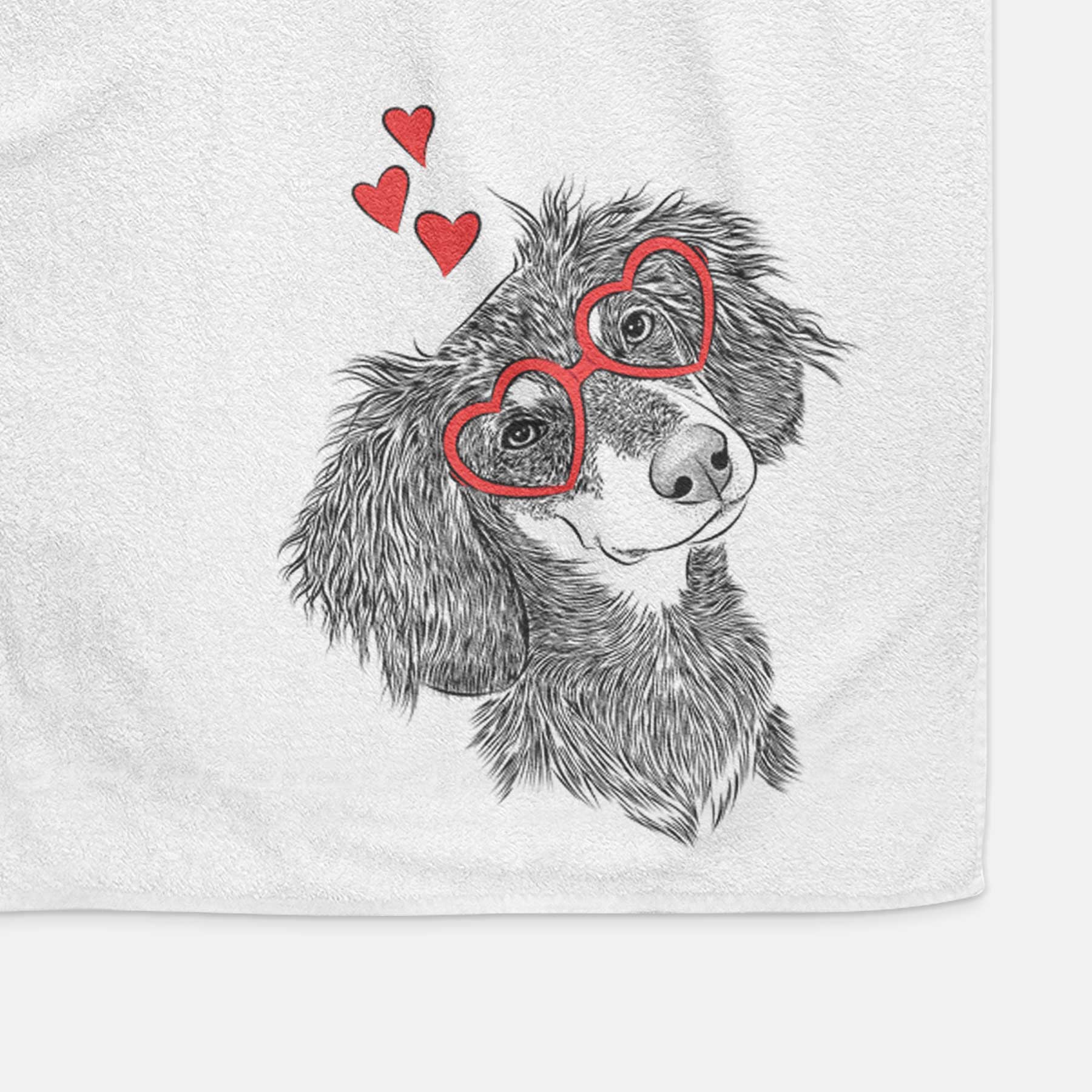 Bailey the Long Haired Dachshund Decorative Hand Towel