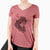 Valentine Bailey the Long Haired Dachshund - Women's V-neck Shirt