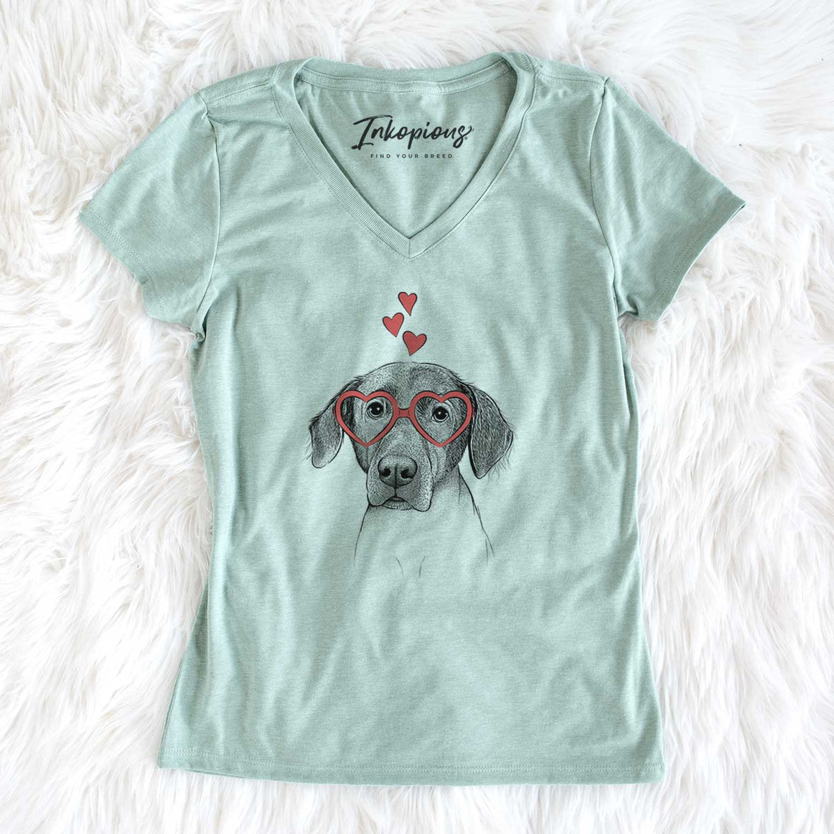 Valentine Baldwin the Mixed Breed - Women's V-neck Shirt