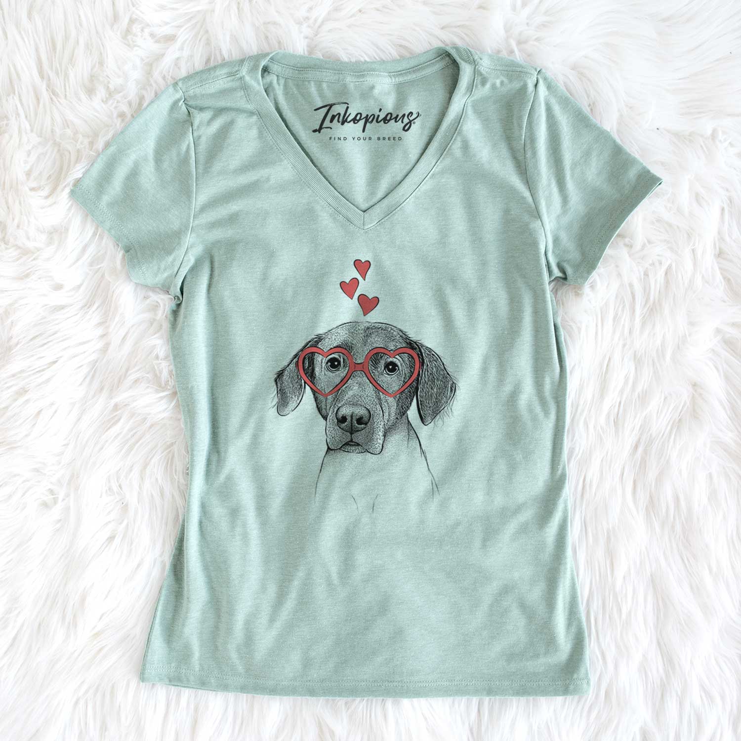 Valentine Baldwin the Mixed Breed - Women's V-neck Shirt