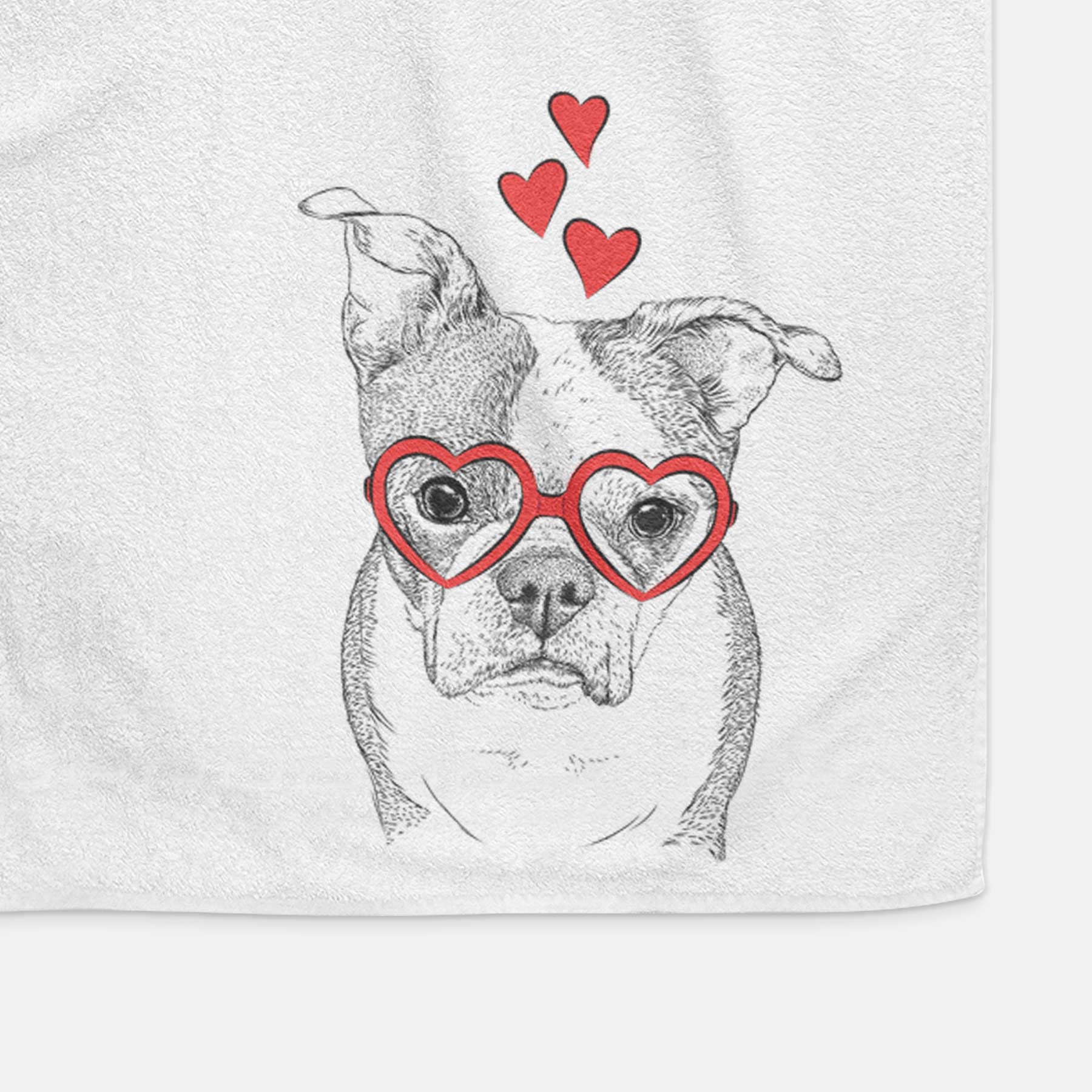 Bandit the Boston Terrier Decorative Hand Towel