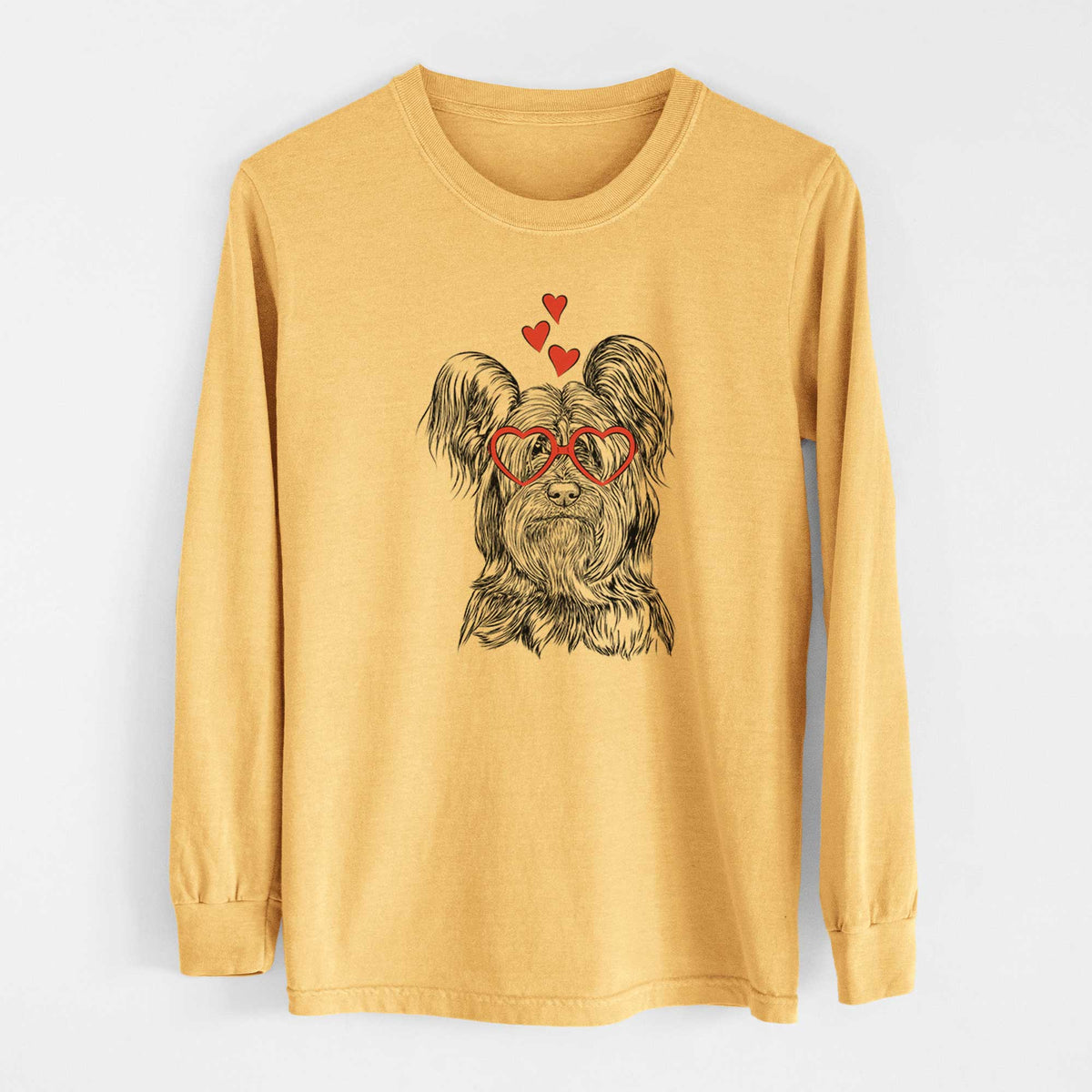 Valentine Bandit the Skye Terrier - Heavyweight 100% Cotton Long Sleeve