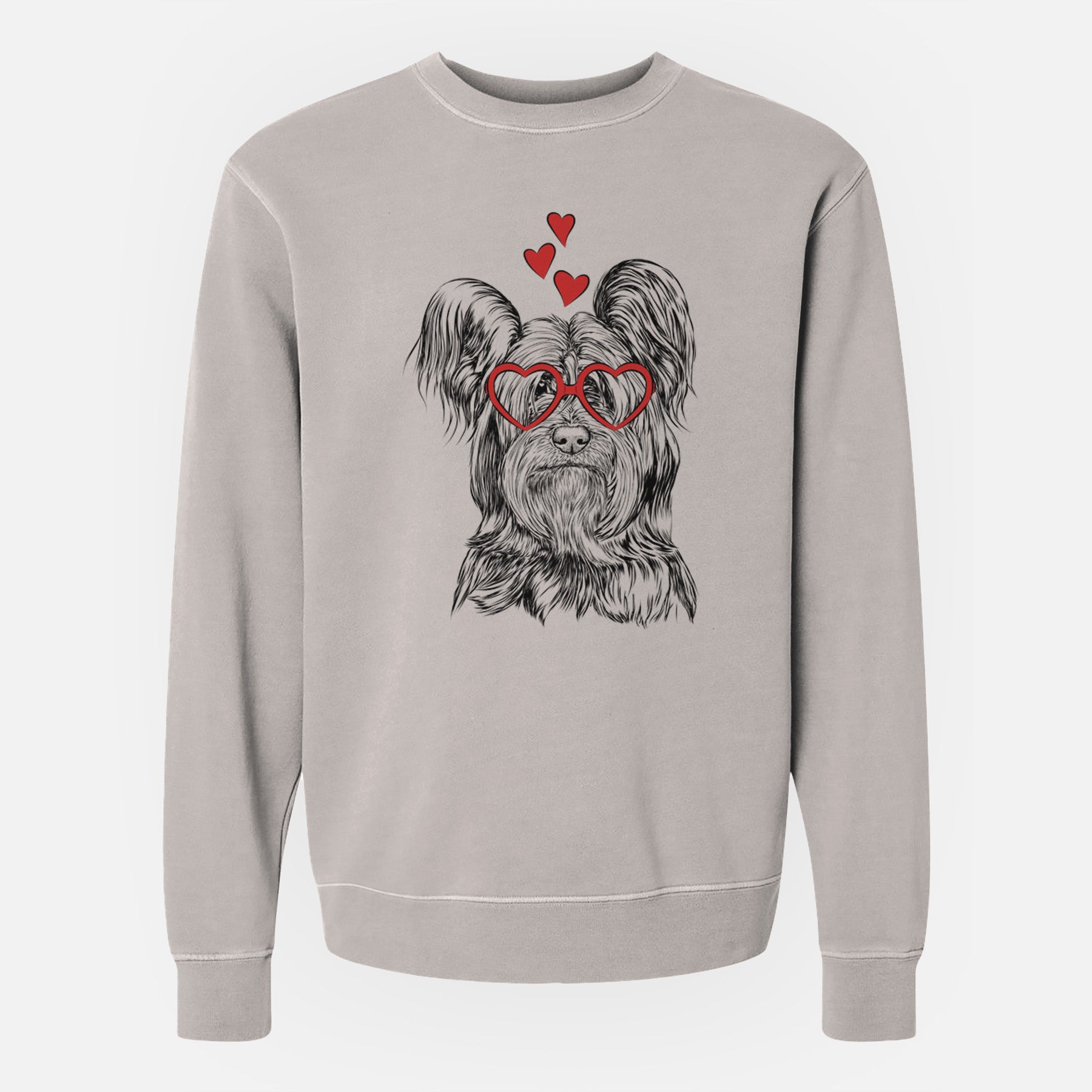 Valentine Bandit the Skye Terrier - Unisex Pigment Dyed Crew Sweatshirt