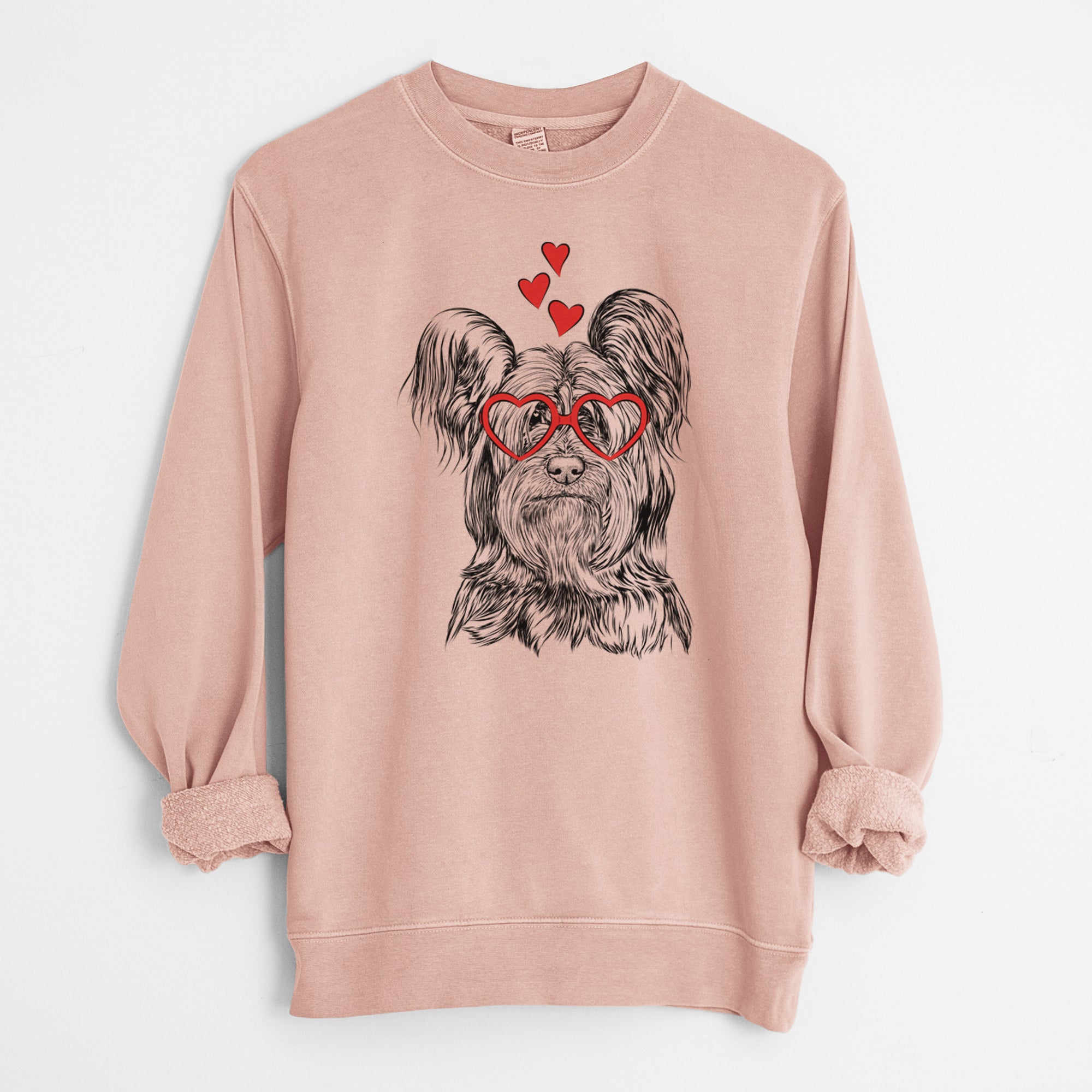 Valentine Bandit the Skye Terrier - Unisex Pigment Dyed Crew Sweatshirt