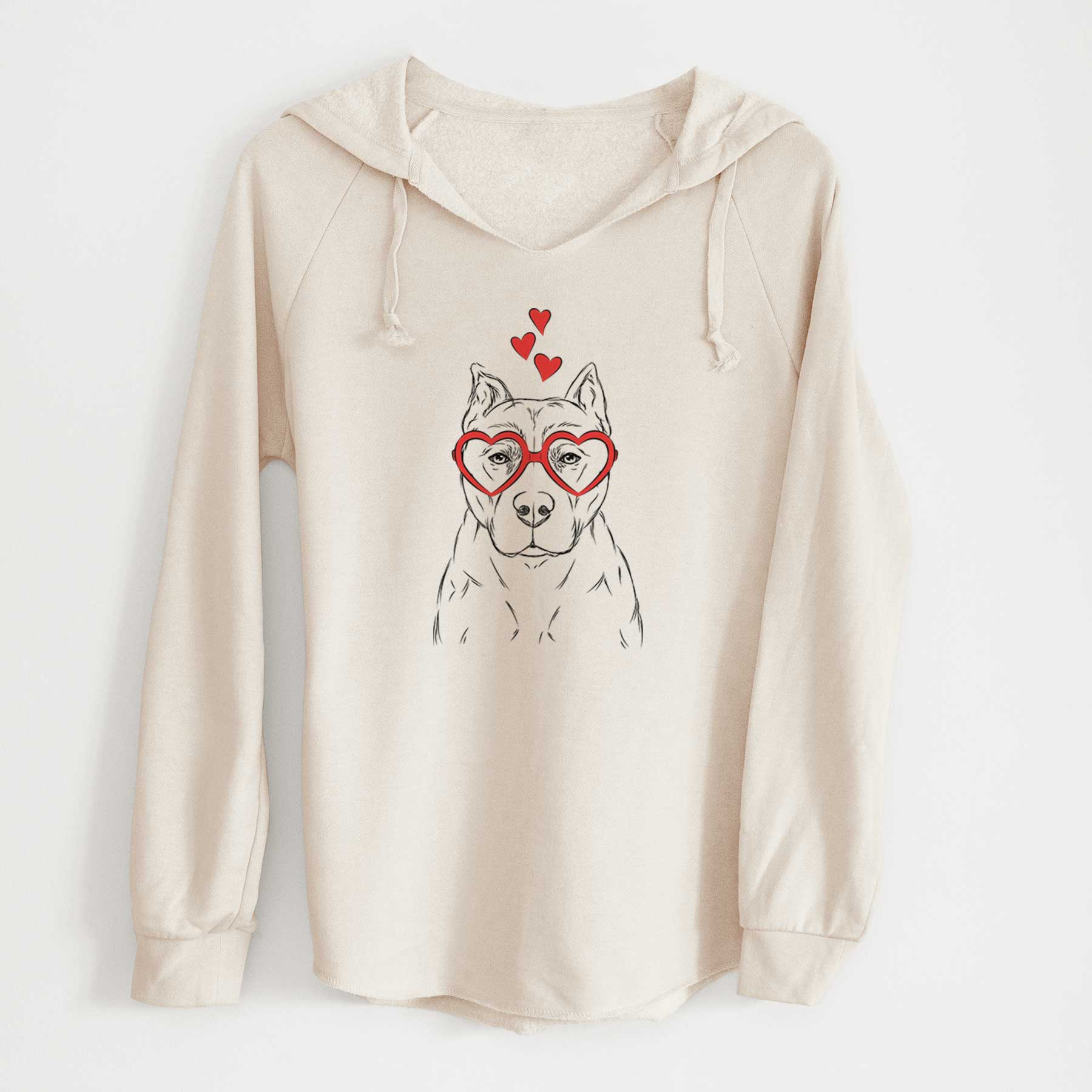 Valentine Bane the Pitbull Mix - Cali Wave Hooded Sweatshirt