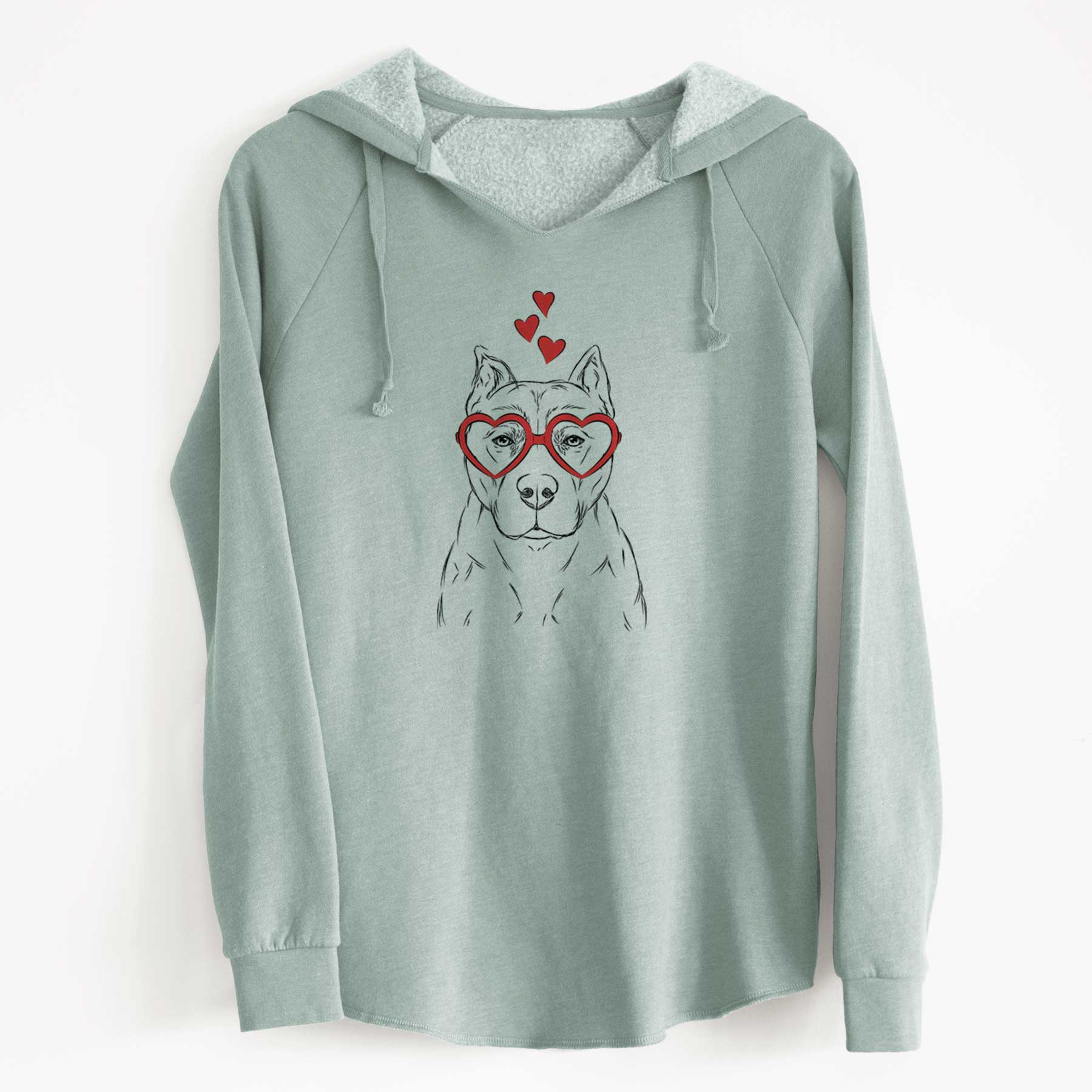 Valentine Bane the Pitbull Mix - Cali Wave Hooded Sweatshirt