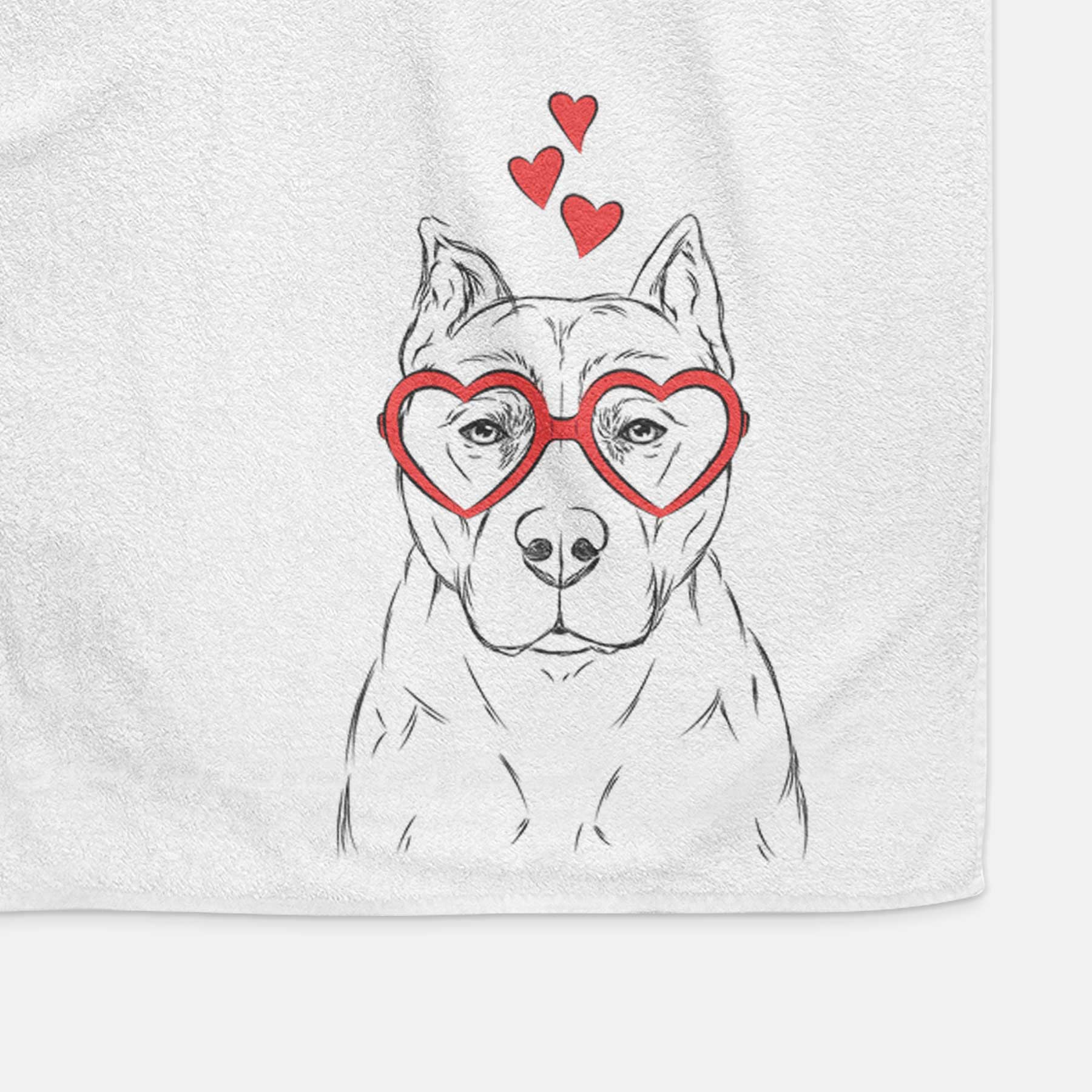 Bane the Pitbull Mix Decorative Hand Towel