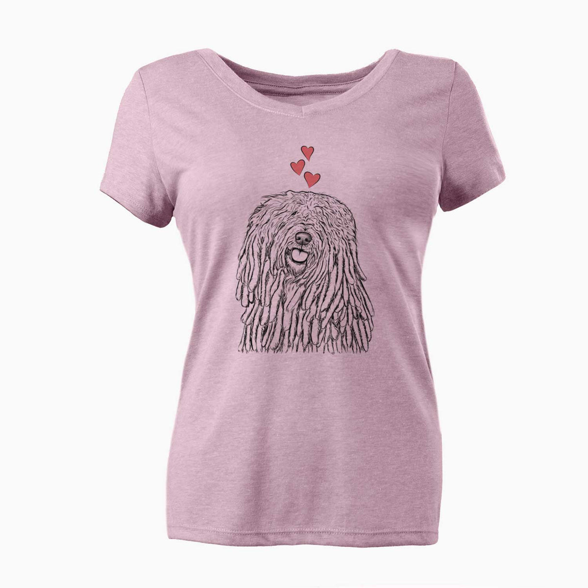 Valentine Barry the Komondor - Women's V-neck Shirt