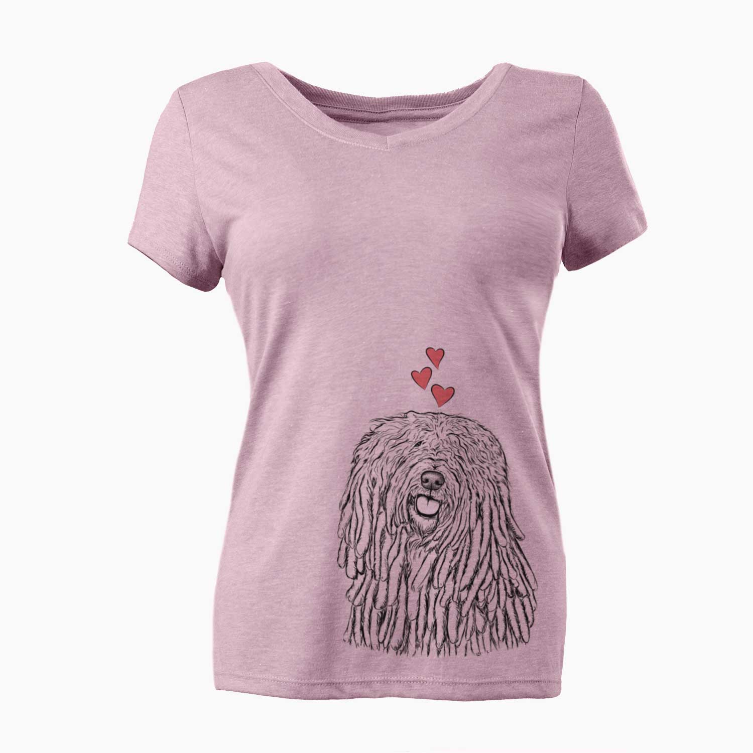 Valentine Barry the Komondor - Women's V-neck Shirt