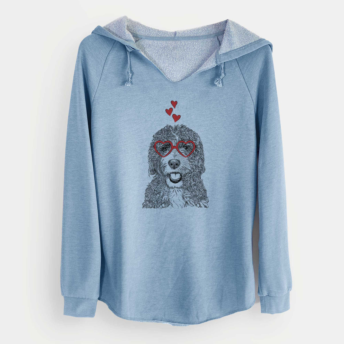 Valentine Bash the Bernedoodle - Cali Wave Hooded Sweatshirt