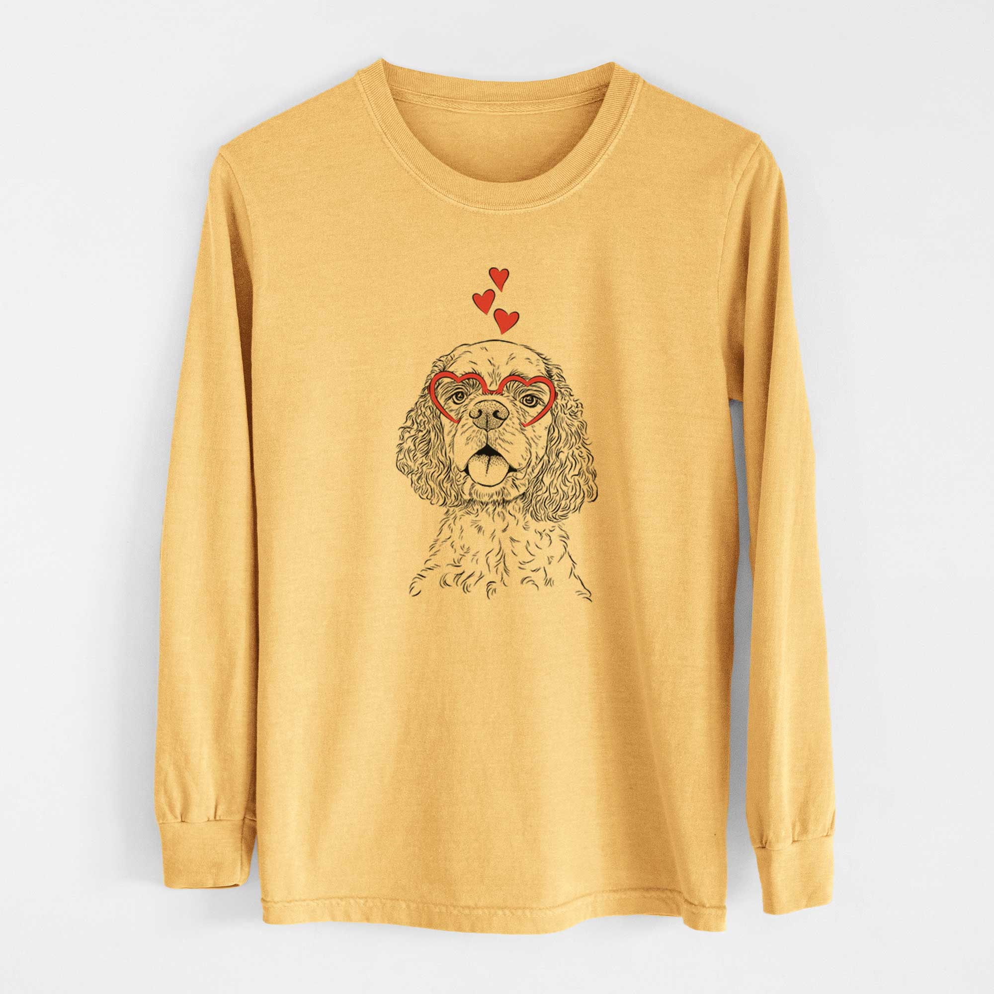 Valentine Baxter the American Cocker Spaniel - Heavyweight 100% Cotton Long Sleeve