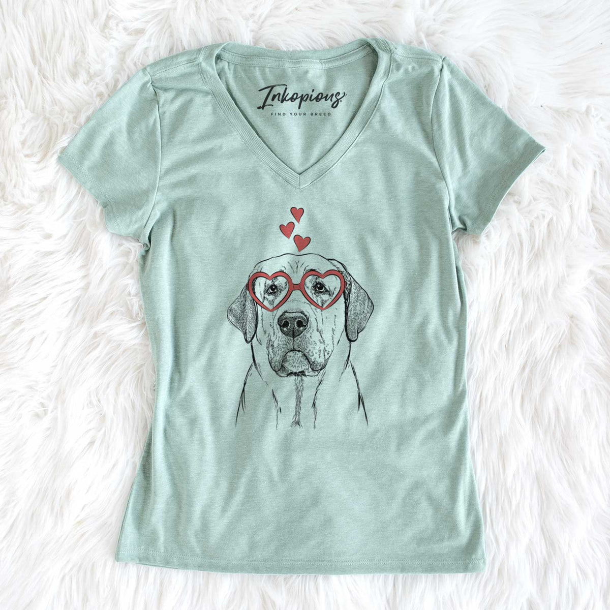 Valentine Beau the Broholmer - Women's V-neck Shirt