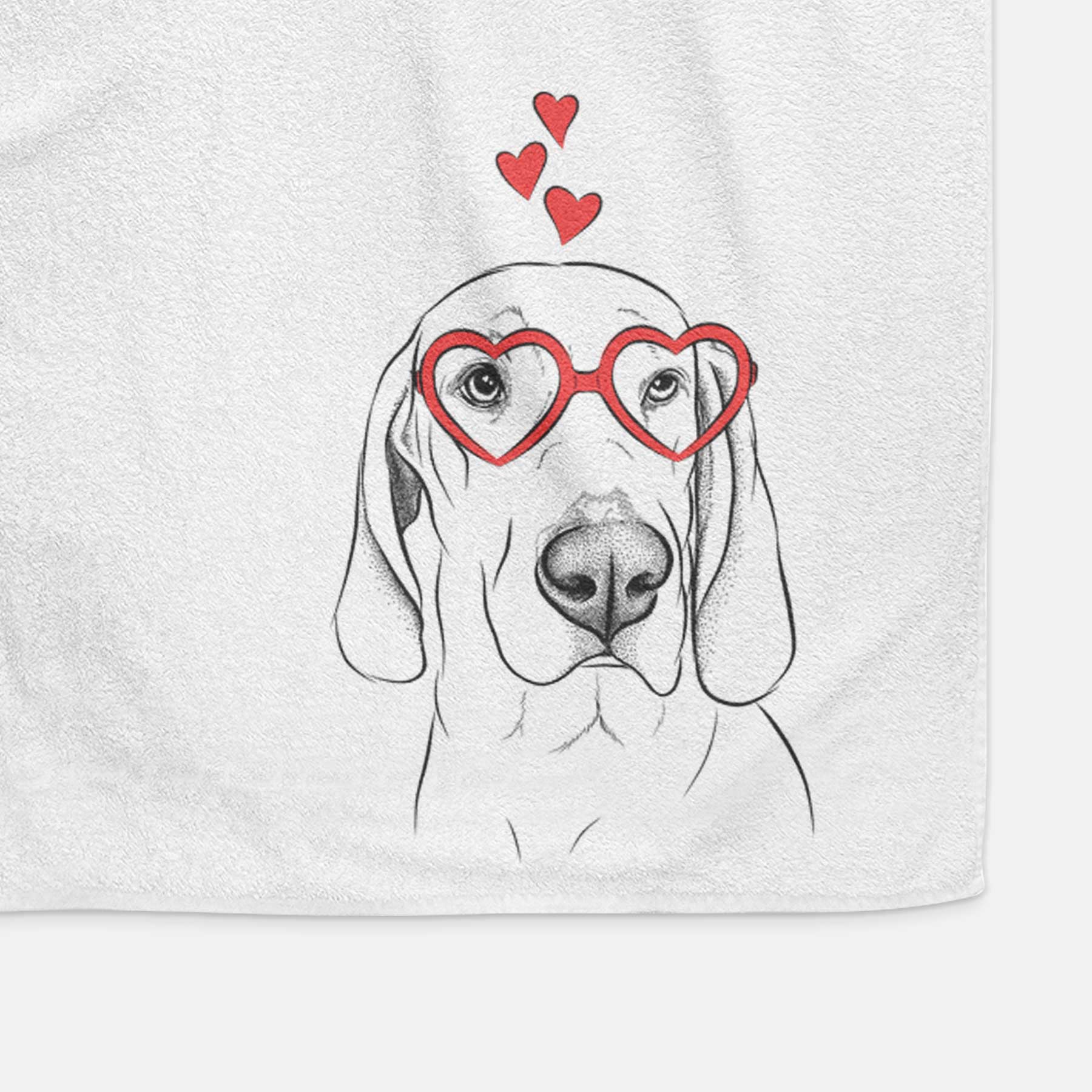 Beauregard the American Redbone Coonhound Decorative Hand Towel