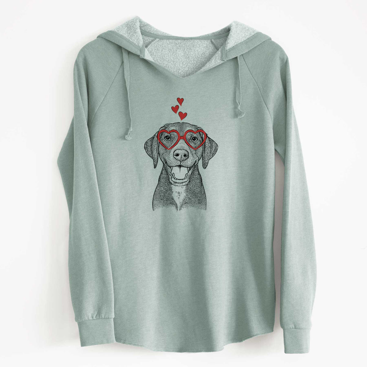 Valentine Beaver the Hound Mix - Cali Wave Hooded Sweatshirt