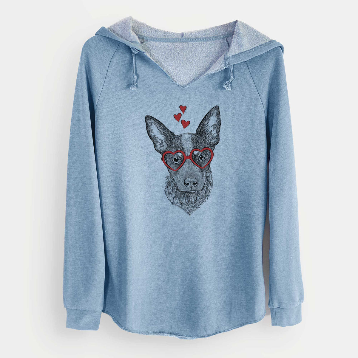 Valentine Bella the Blue Heeler Puppy - Cali Wave Hooded Sweatshirt
