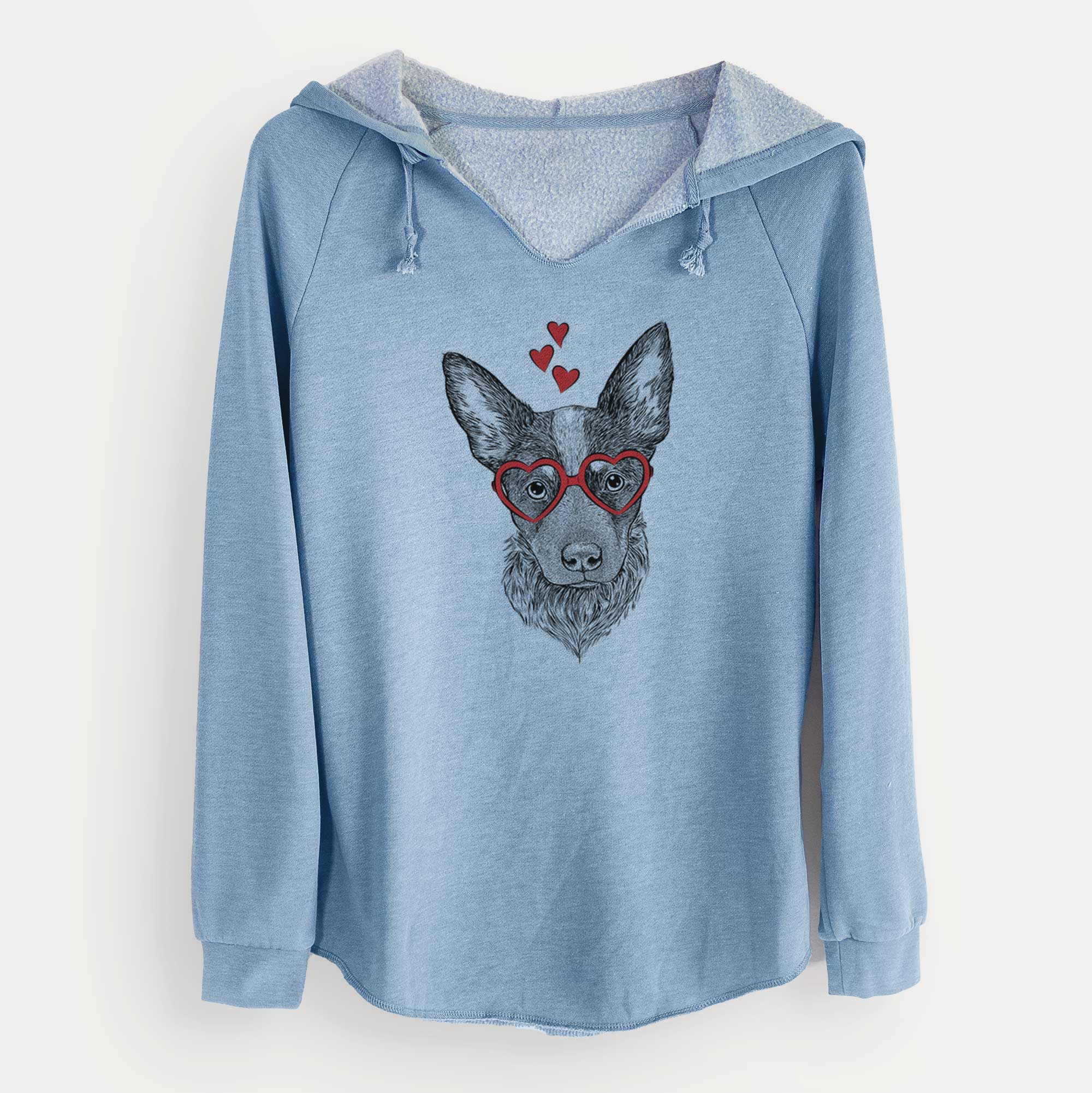 Valentine Bella the Blue Heeler Puppy - Cali Wave Hooded Sweatshirt