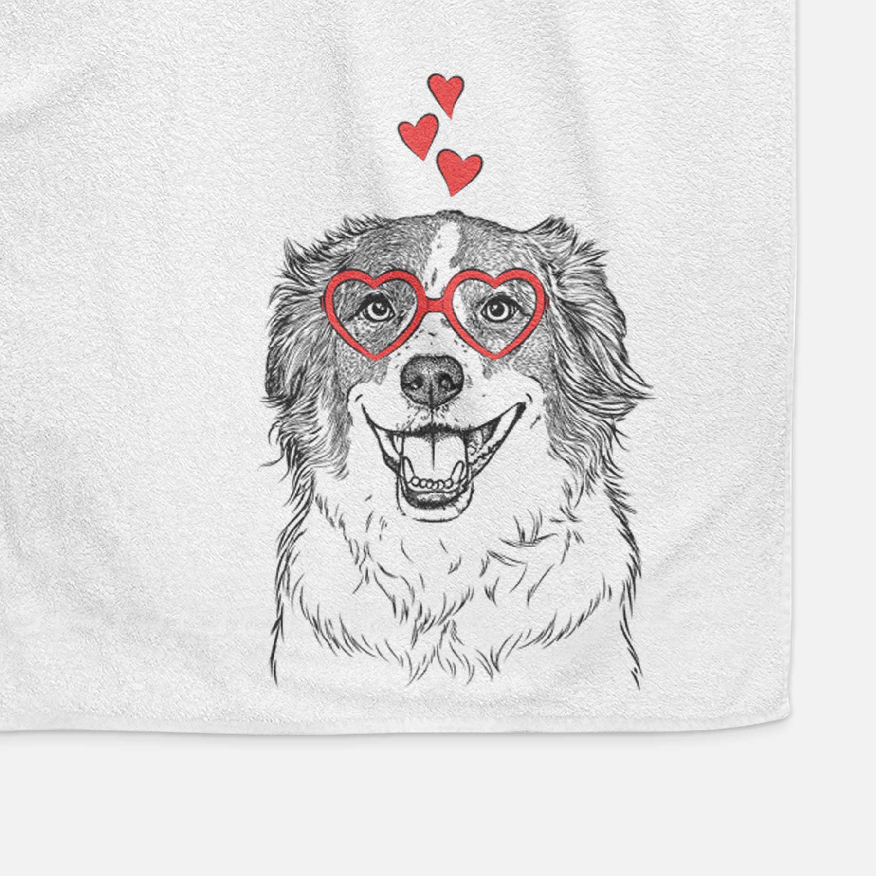 Belle the Australian Shepherd Mix Decorative Hand Towel