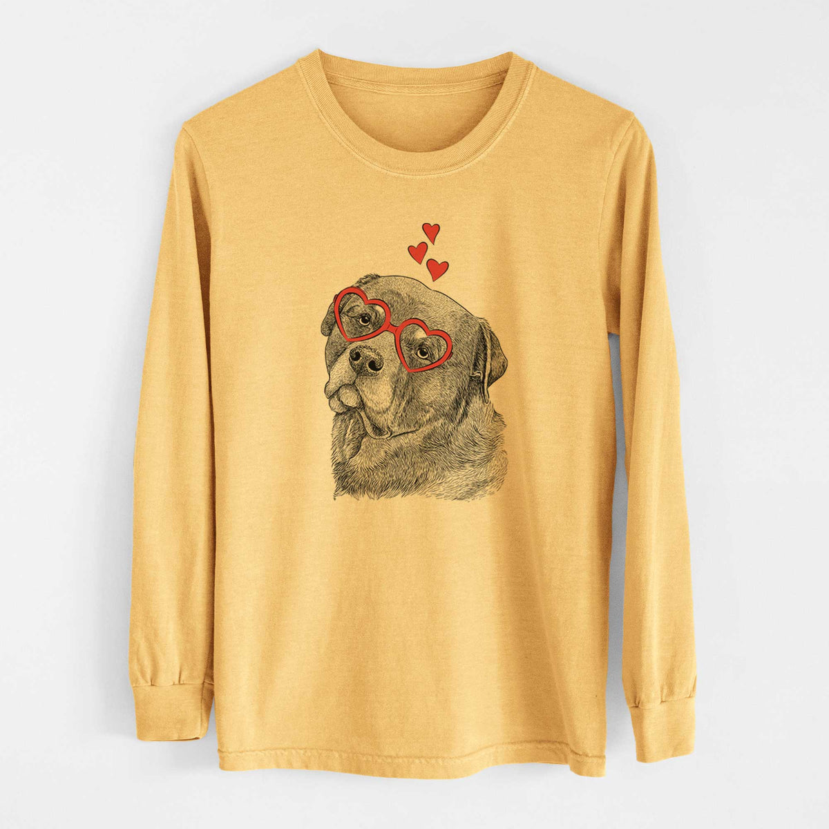 Valentine Bender the Rottweiler - Heavyweight 100% Cotton Long Sleeve