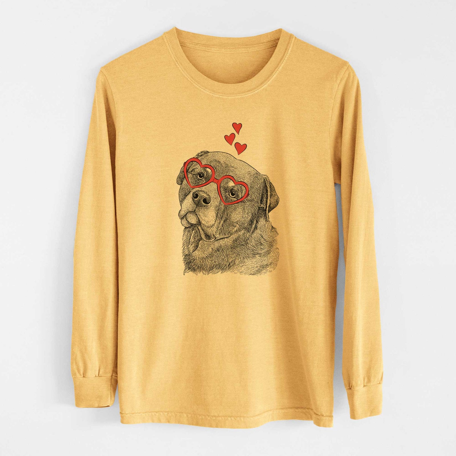 Valentine Bender the Rottweiler - Heavyweight 100% Cotton Long Sleeve