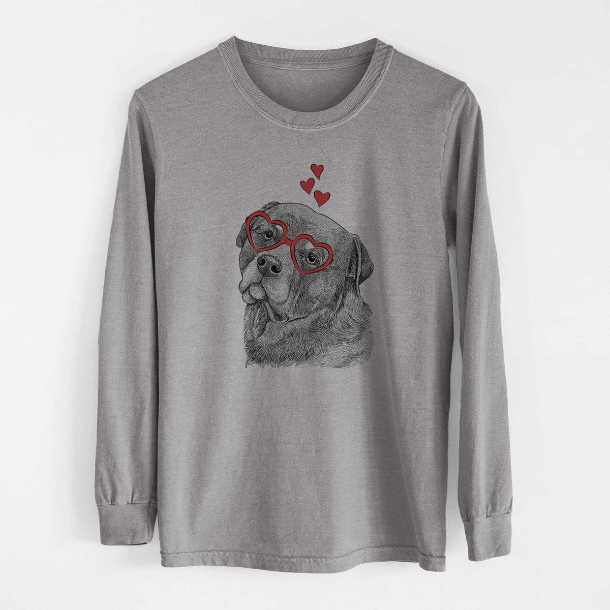 Valentine Bender the Rottweiler - Heavyweight 100% Cotton Long Sleeve