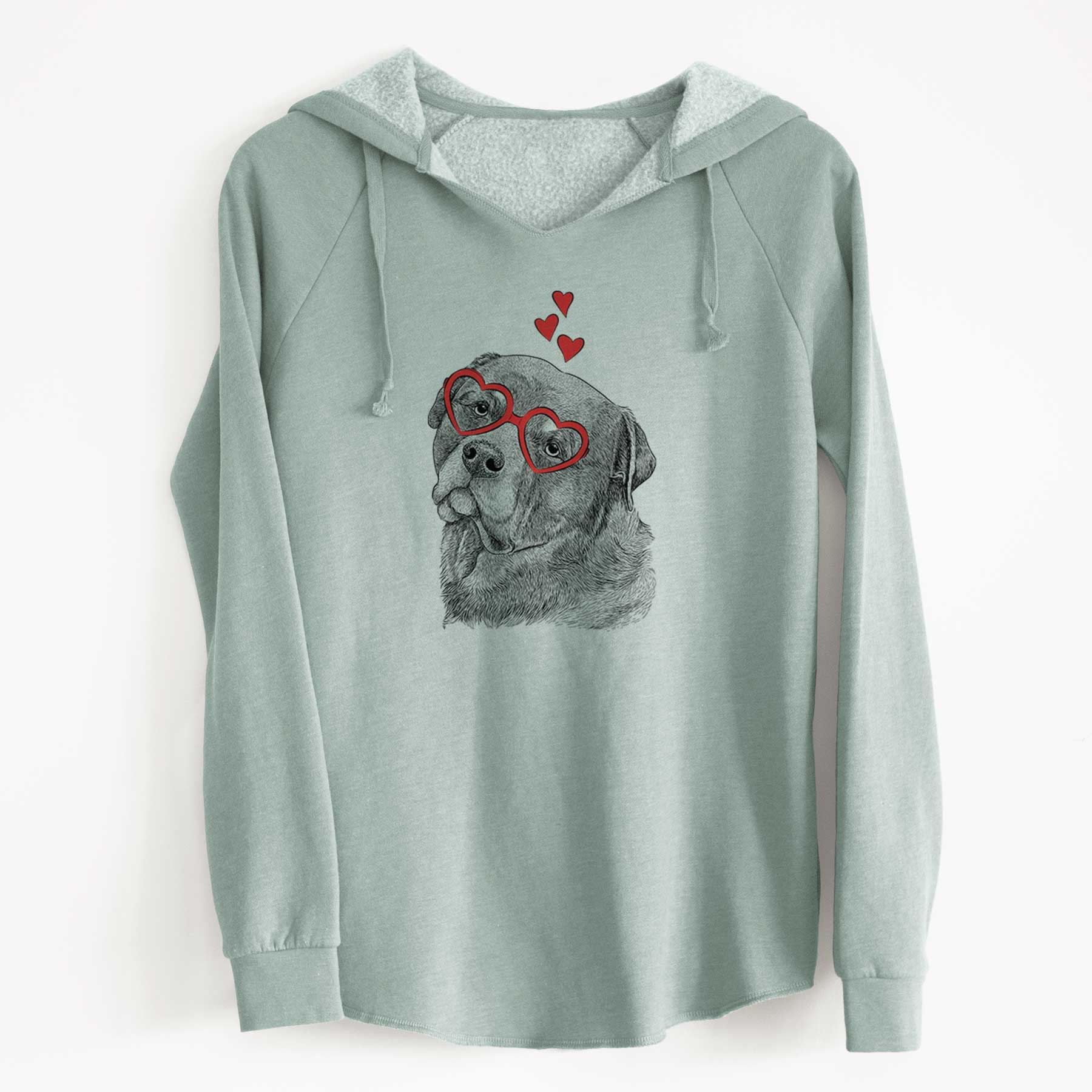 Valentine Bender the Rottweiler - Cali Wave Hooded Sweatshirt