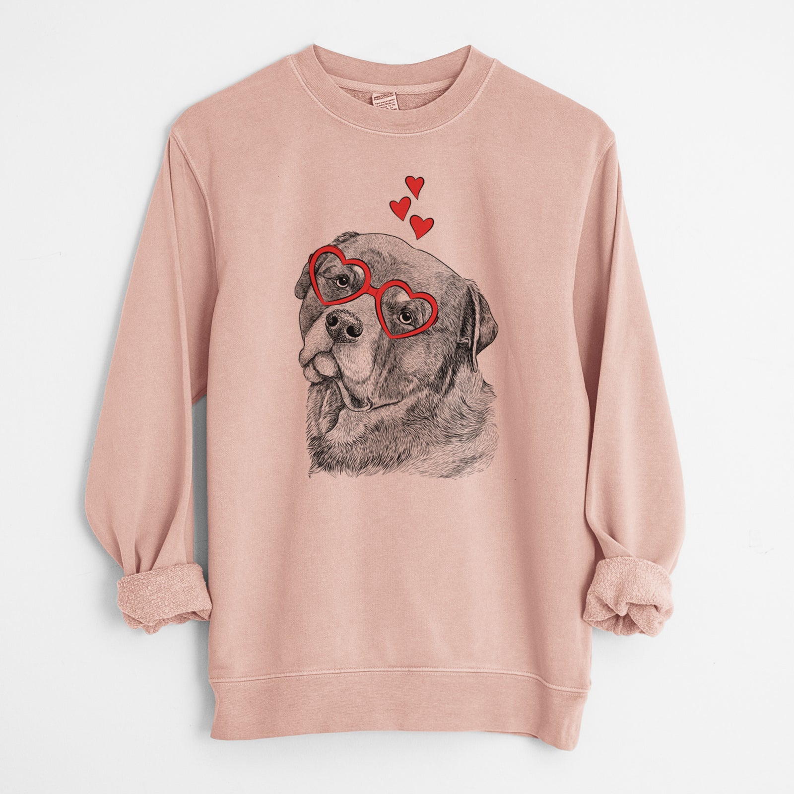 Valentine Bender the Rottweiler - Unisex Pigment Dyed Crew Sweatshirt