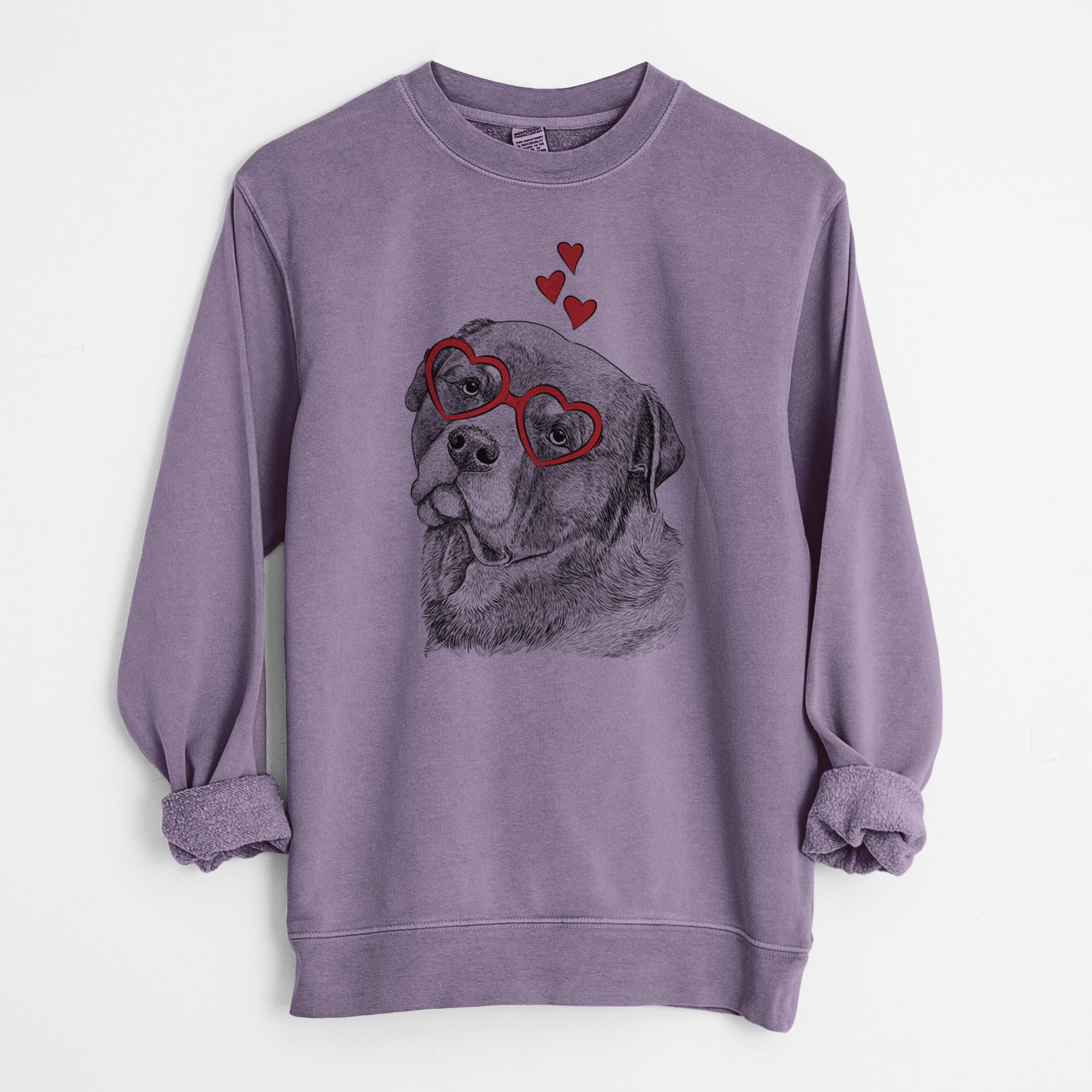 Valentine Bender the Rottweiler - Unisex Pigment Dyed Crew Sweatshirt