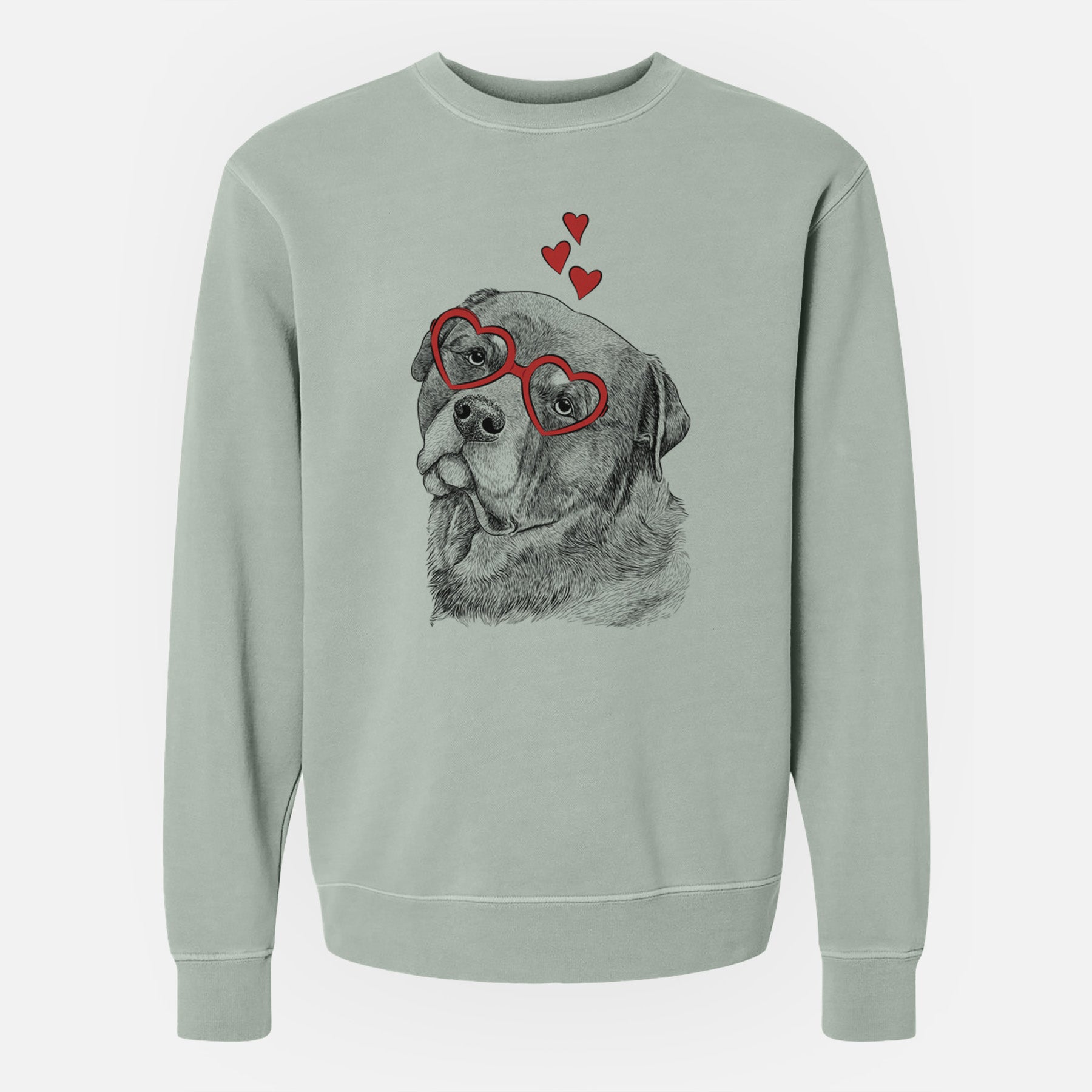 Valentine Bender the Rottweiler - Unisex Pigment Dyed Crew Sweatshirt