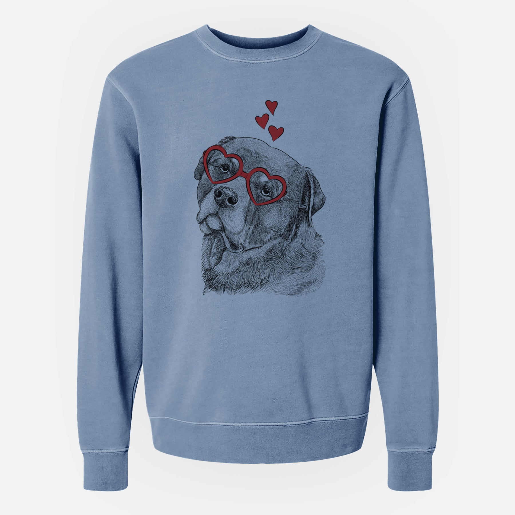 Valentine Bender the Rottweiler - Unisex Pigment Dyed Crew Sweatshirt