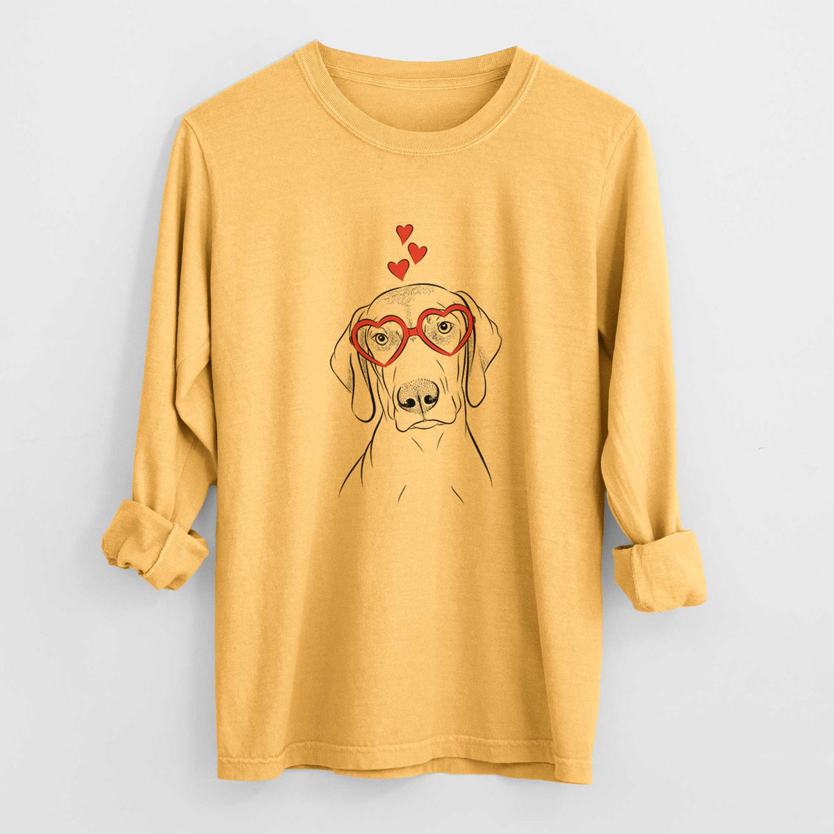 Valentine Benelli the Vizsla - Heavyweight 100% Cotton Long Sleeve