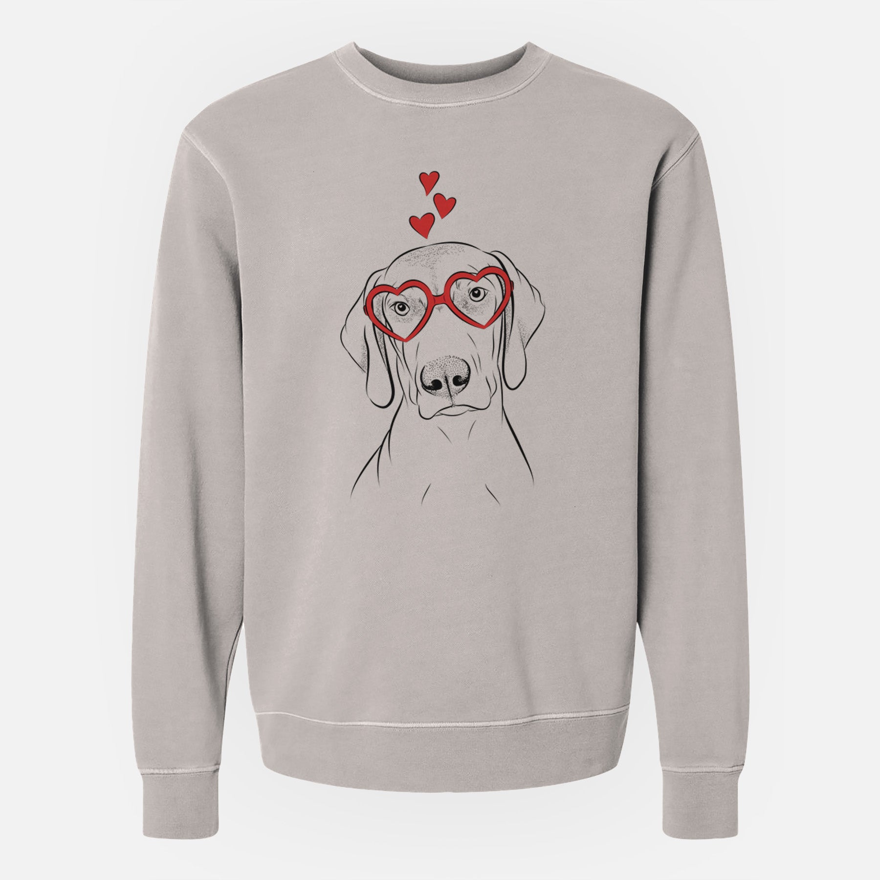 Valentine Benelli the Vizsla - Unisex Pigment Dyed Crew Sweatshirt