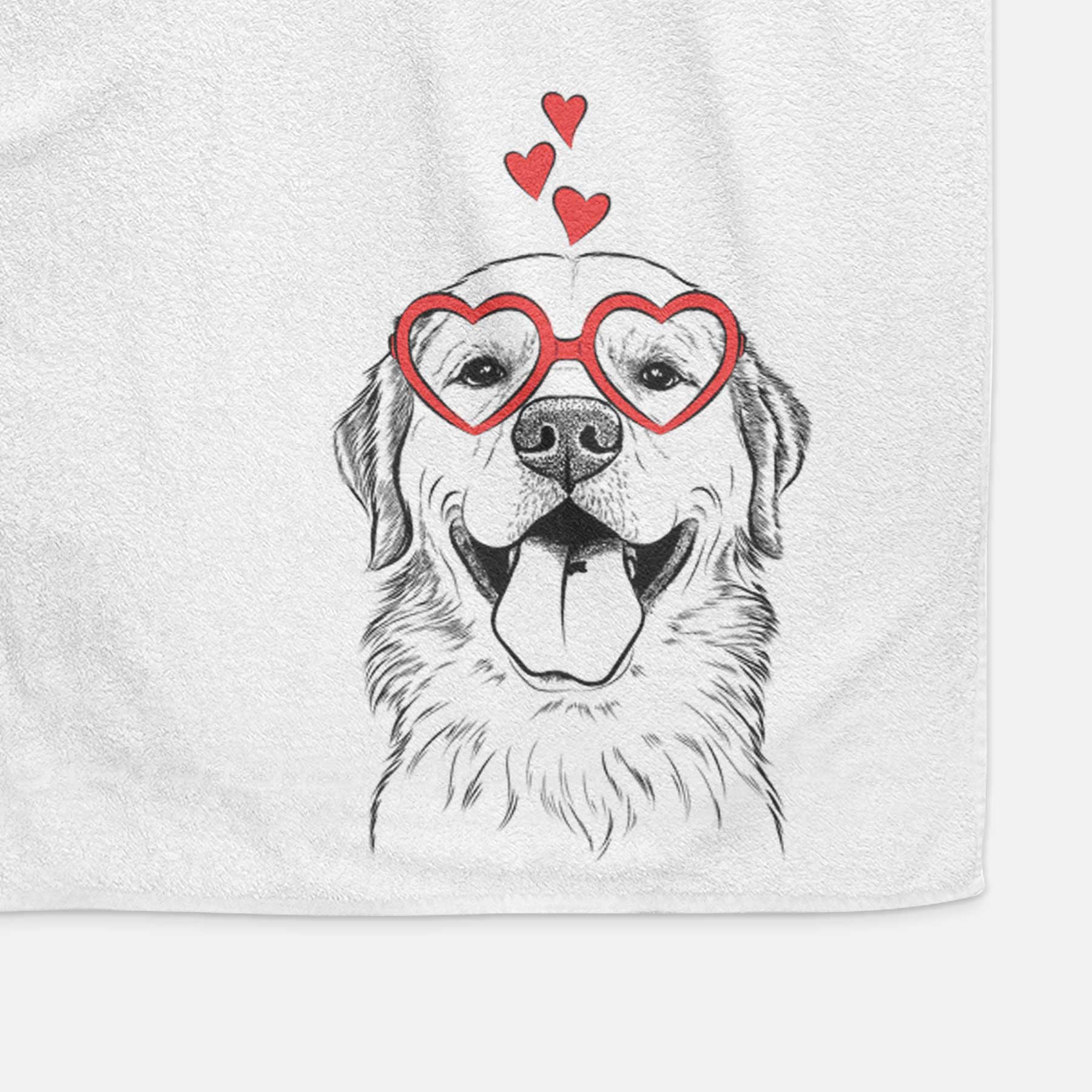 Bennett the Golden Retriever Decorative Hand Towel