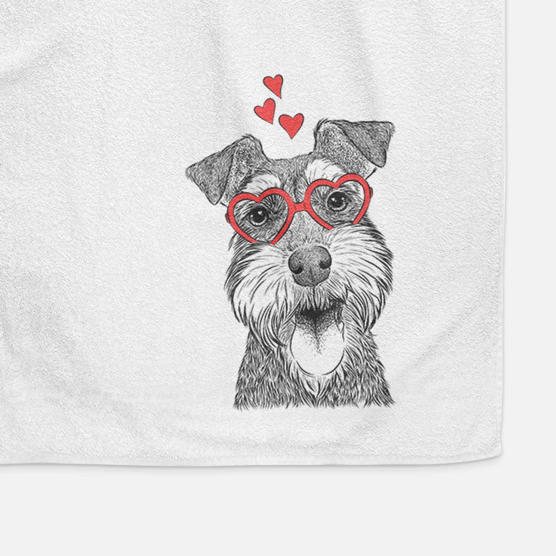 Bernadette the Mini Schnauzer Decorative Hand Towel