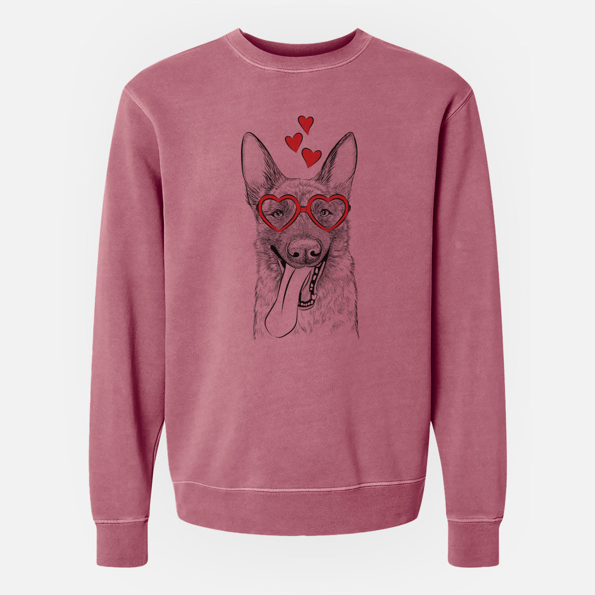 Valentine Bessa the Dutch Shepherd - Unisex Pigment Dyed Crew Sweatshirt