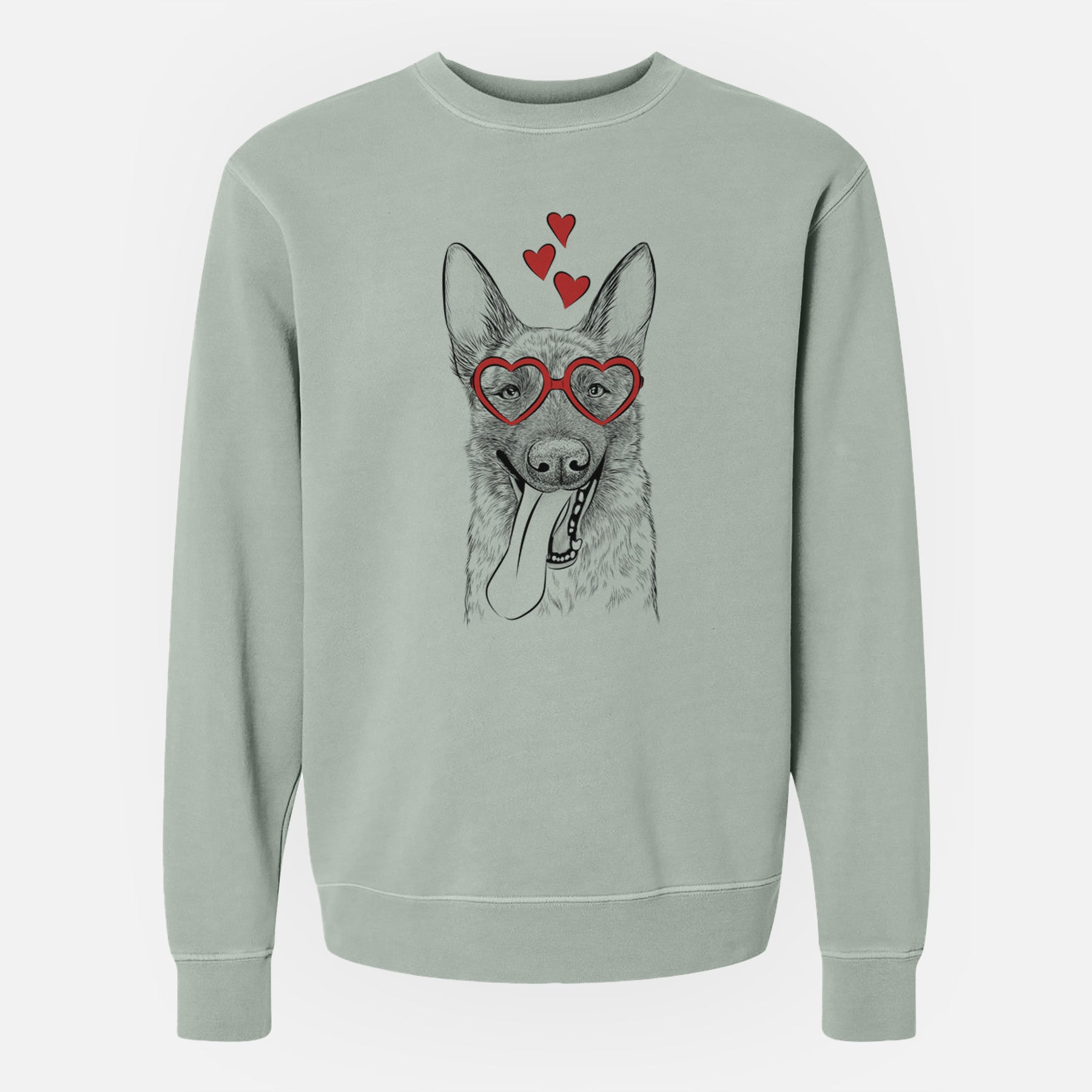 Valentine Bessa the Dutch Shepherd - Unisex Pigment Dyed Crew Sweatshirt