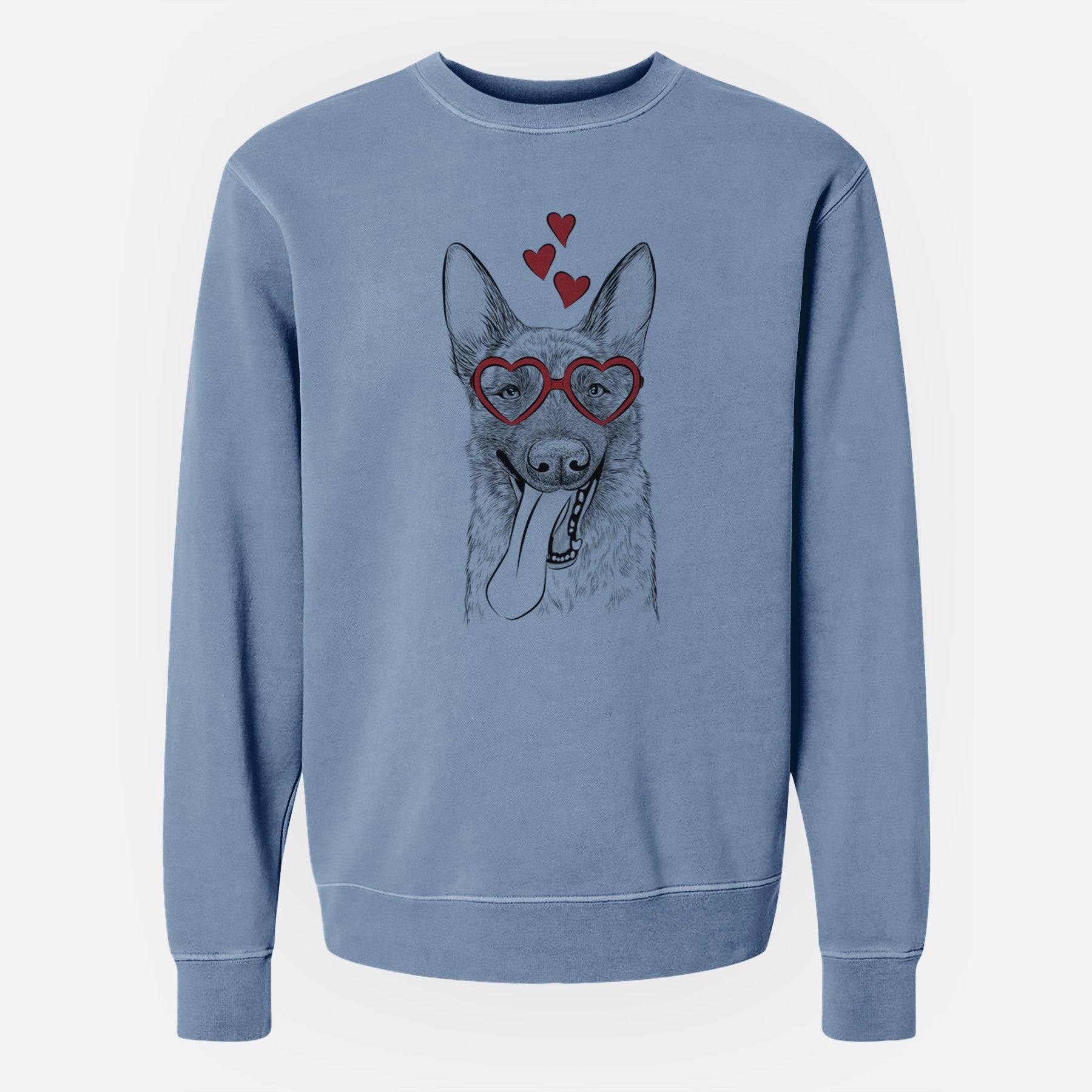 Valentine Bessa the Dutch Shepherd - Unisex Pigment Dyed Crew Sweatshirt