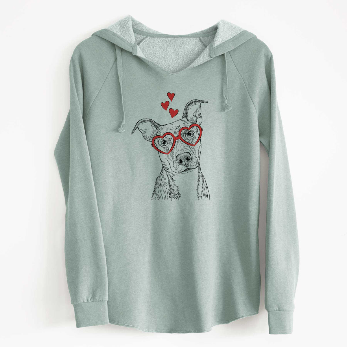 Valentine Bianca the Mixed Breed - Cali Wave Hooded Sweatshirt