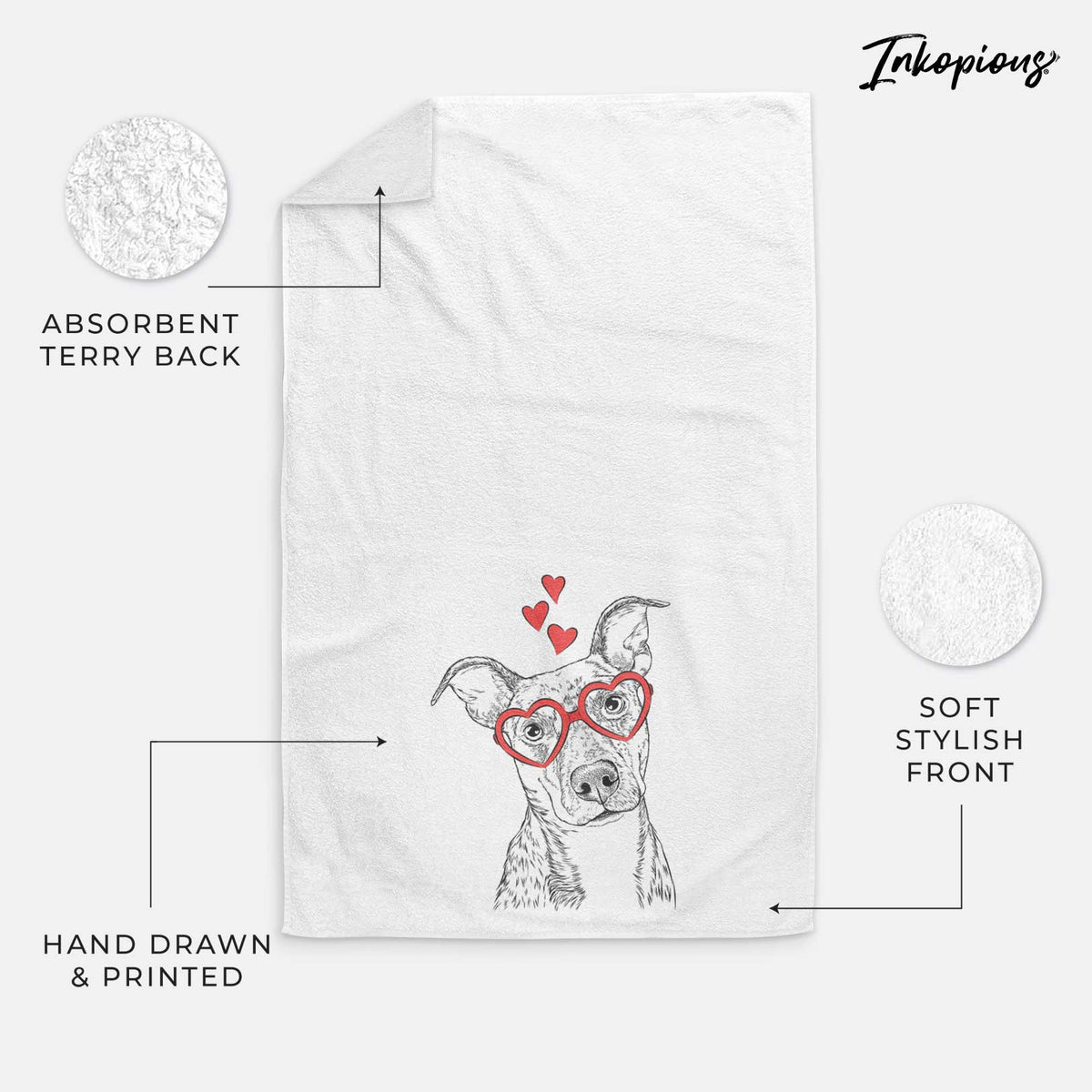 Bianca the Mixed Breed Decorative Hand Towel