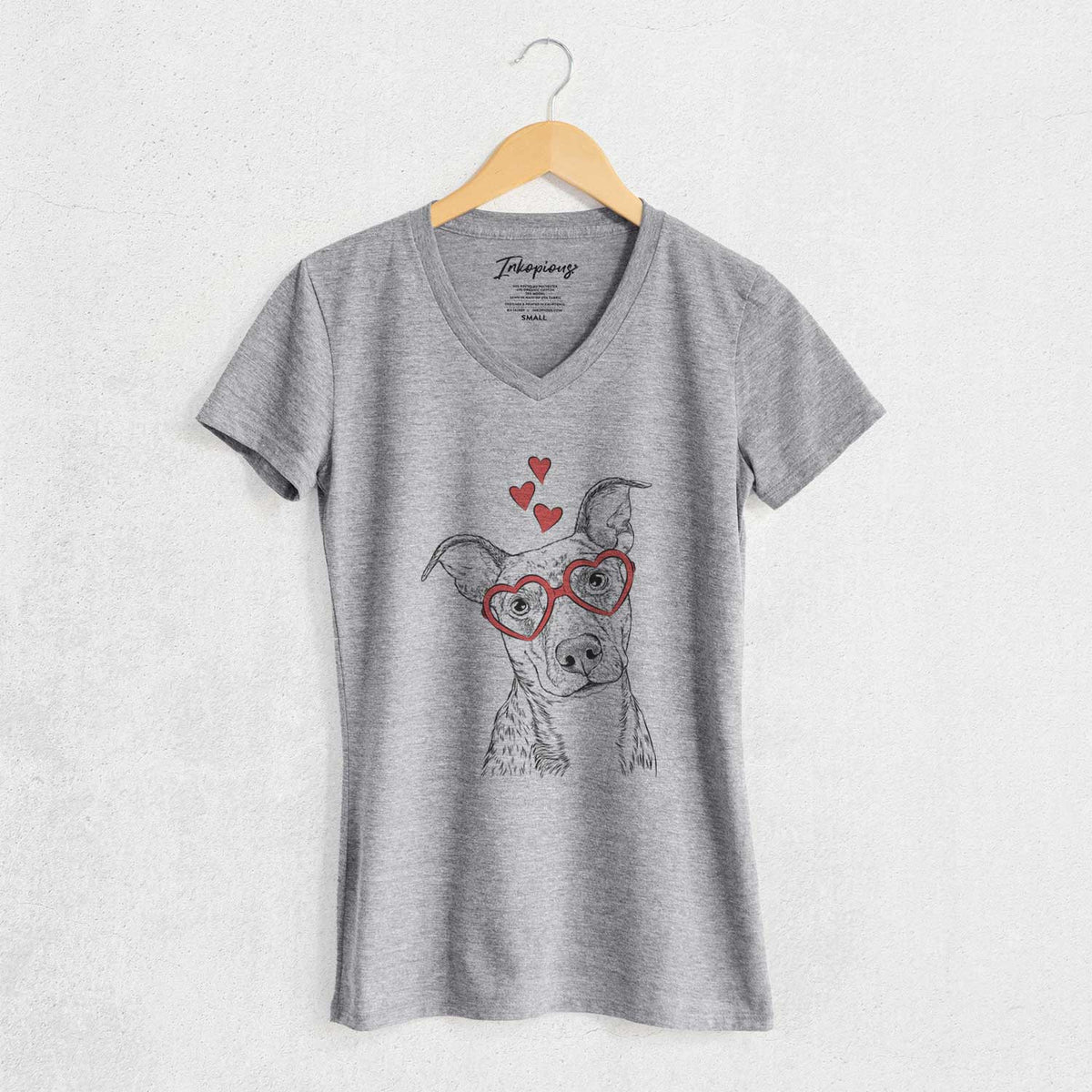 Valentine Bianca the Mixed Breed - Women's V-neck Shirt
