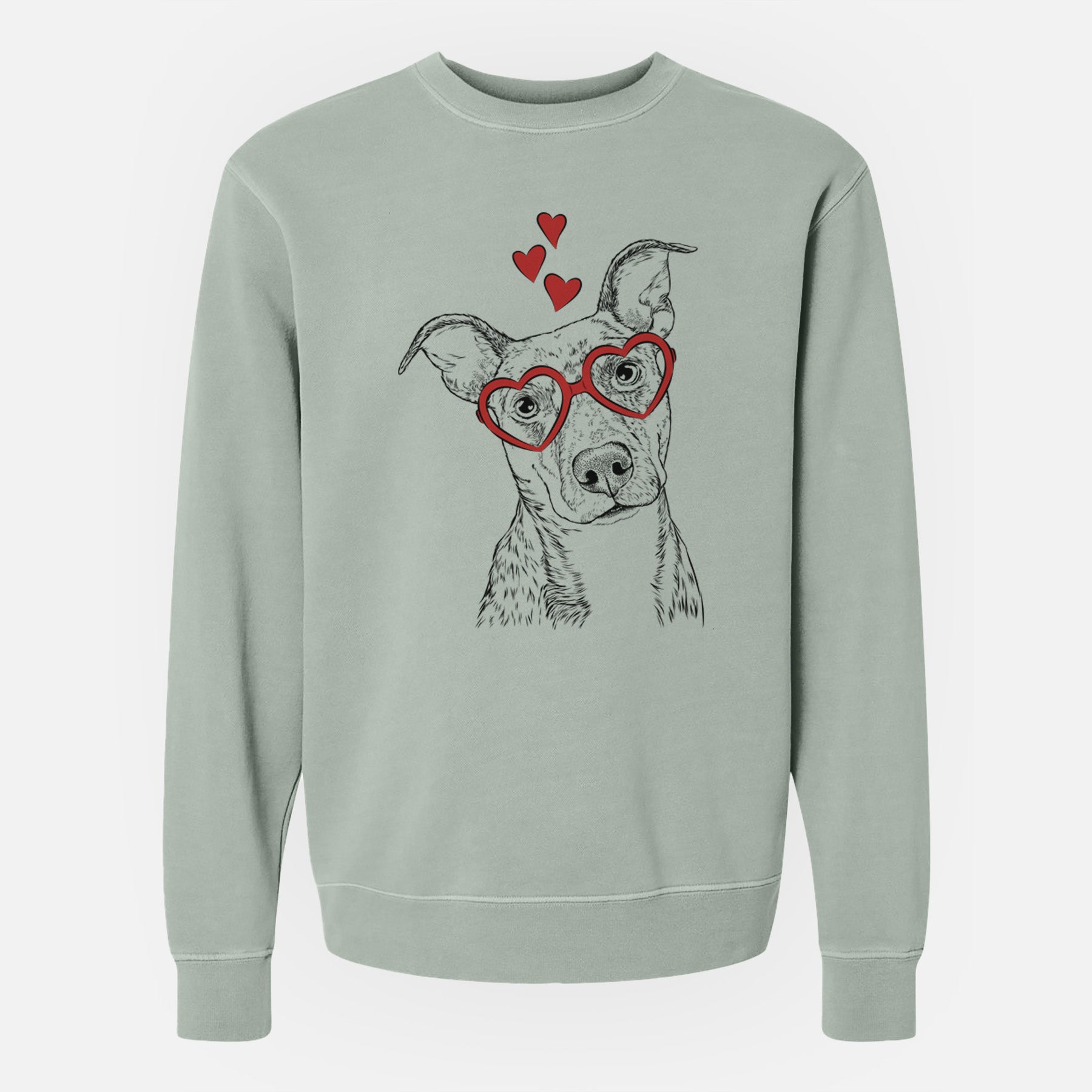 Valentine Bianca the Mixed Breed - Unisex Pigment Dyed Crew Sweatshirt