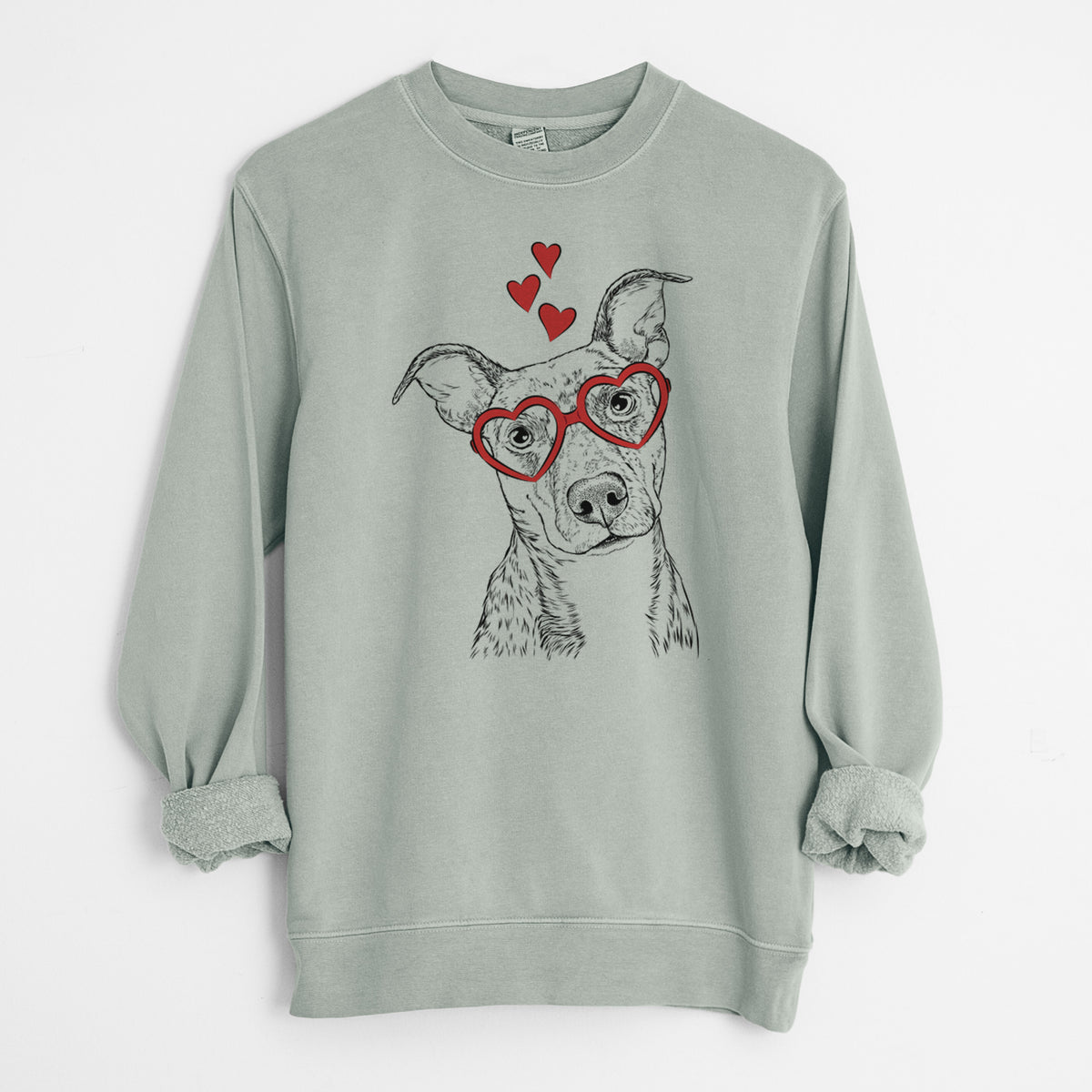 Valentine Bianca the Mixed Breed - Unisex Pigment Dyed Crew Sweatshirt