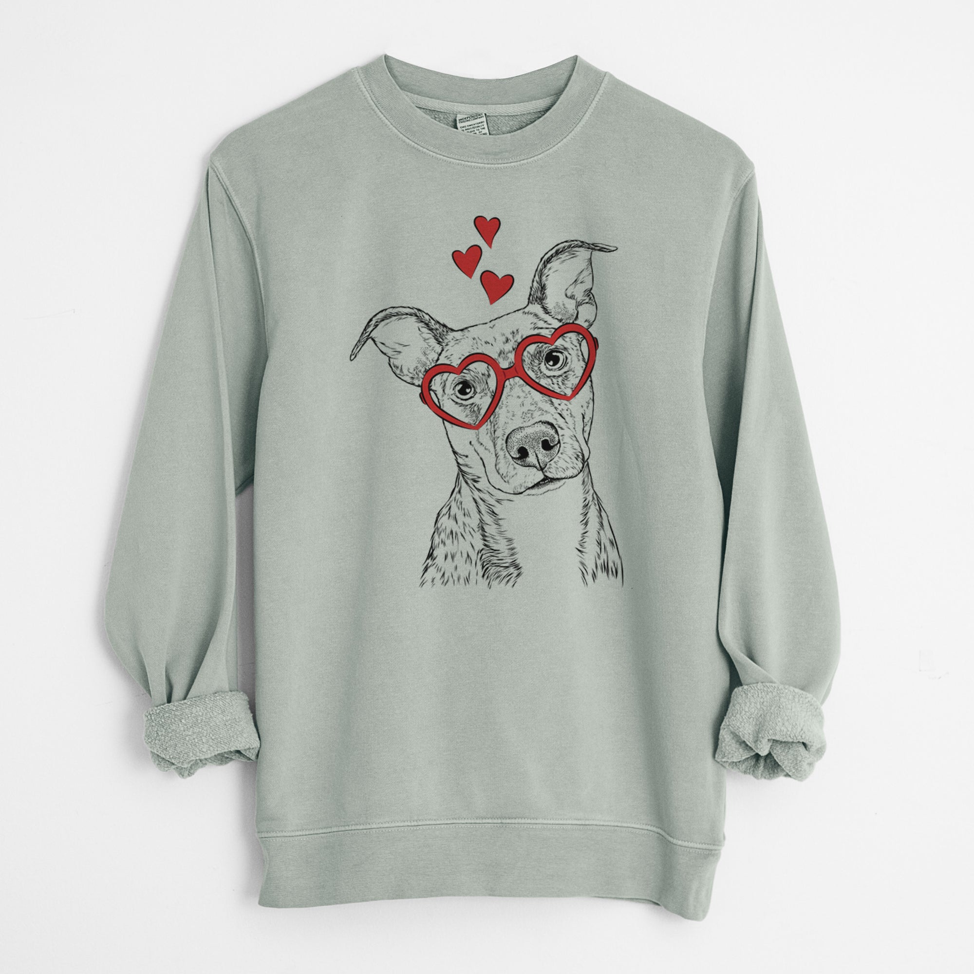 Valentine Bianca the Mixed Breed - Unisex Pigment Dyed Crew Sweatshirt